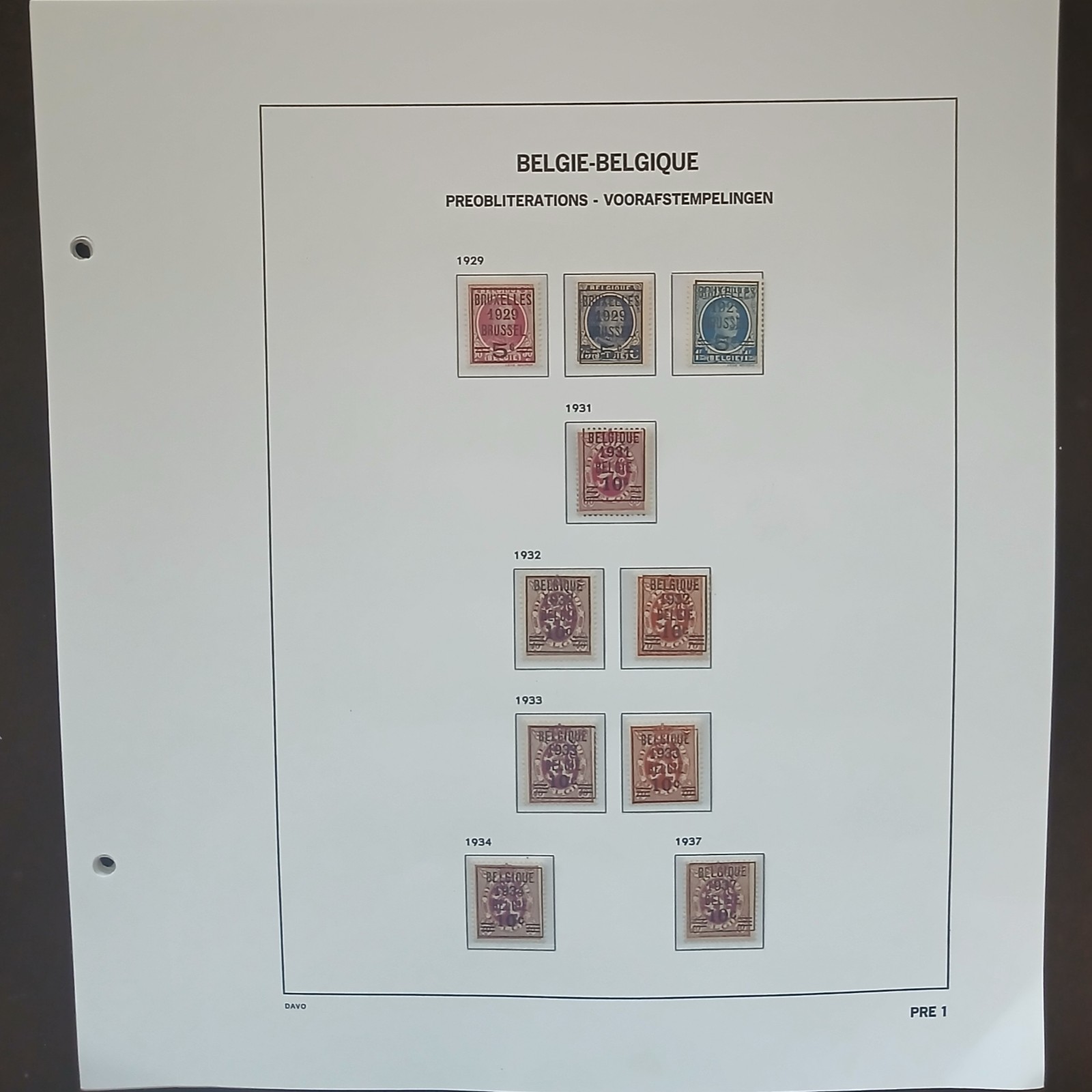 Beautiful Belgium 1929-1996 Back Of Book Super Collection On 25 Davo Pages
