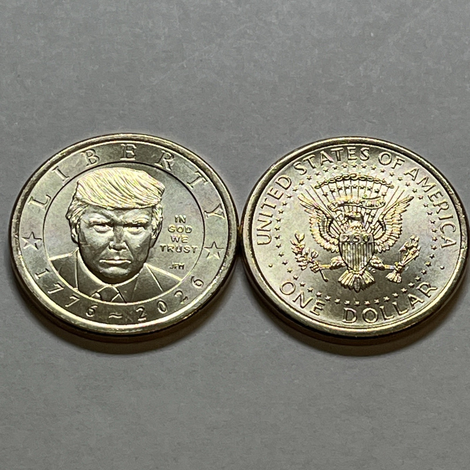 1776-2026 President Donald Trump Semiquincentennial $1 Dollar Coin 🌟Available🌟