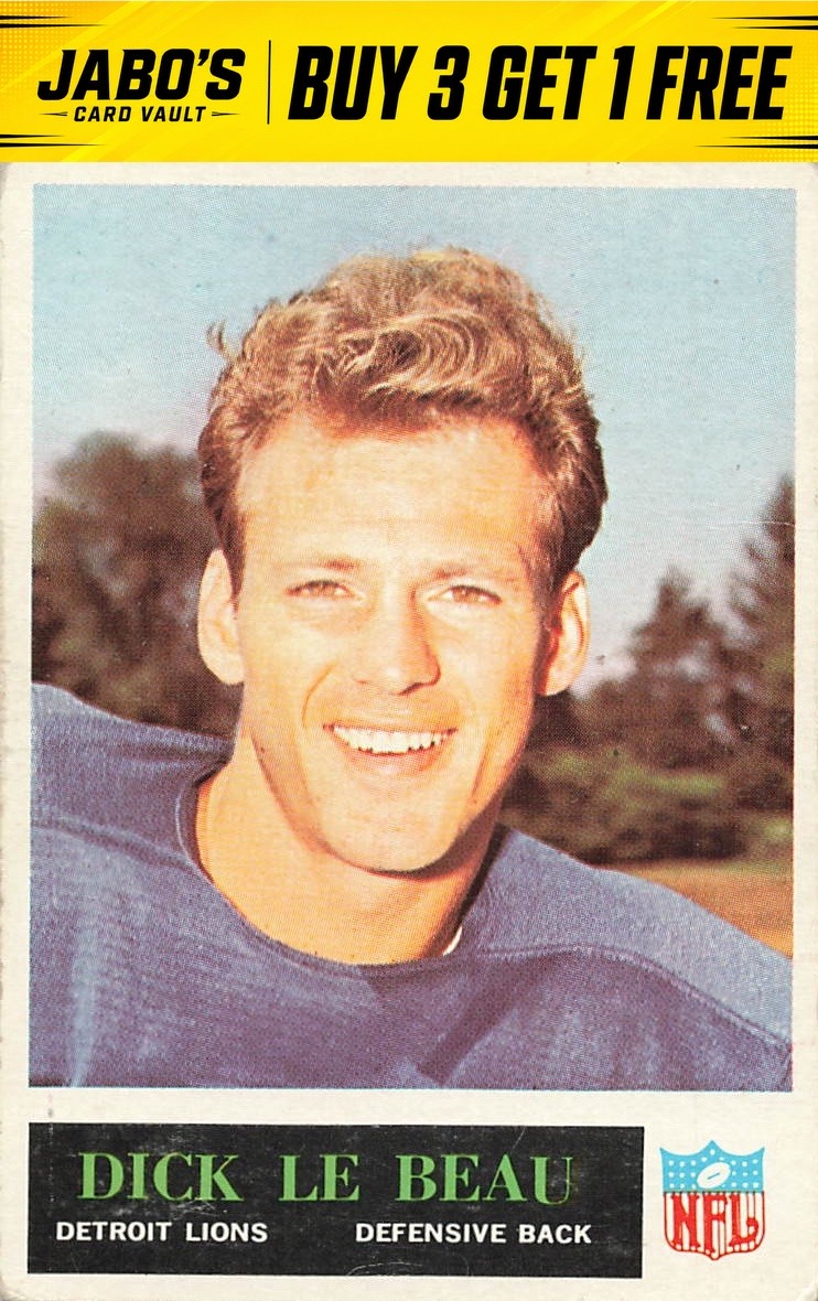 1965 Philadelphia #64 Dick LeBeau Vintage Lions Rookie Football Card