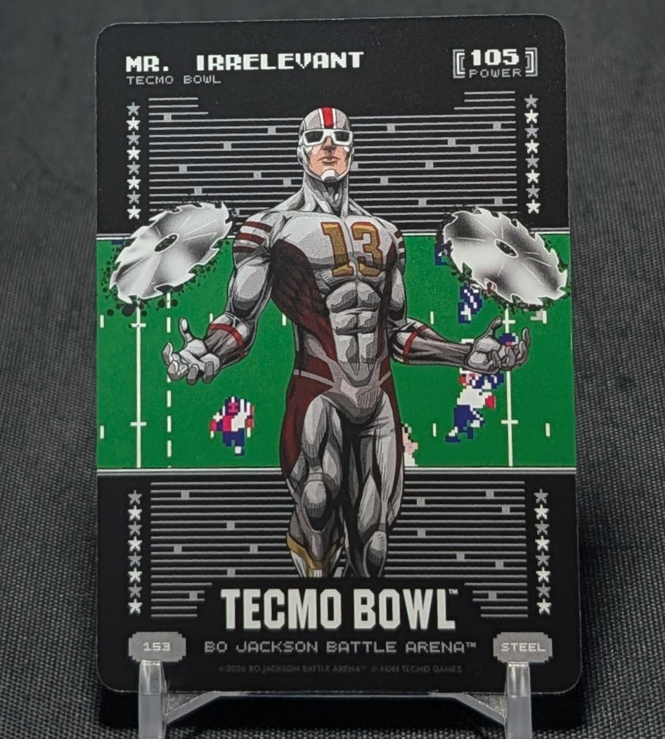 Brock Purdy MR. IRRELEVANT Steel 2026 Bo Jackson Battle Arena TECMO BOWL 49ers