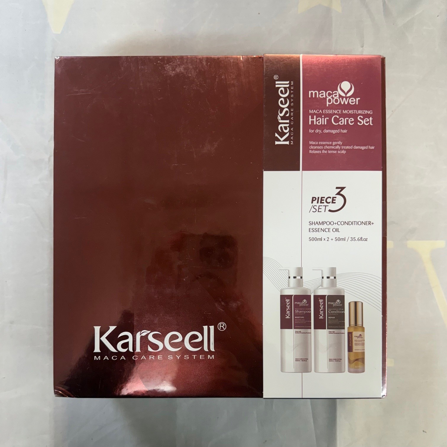 Karseell Collagen Hair Treatment Hair Care Set, Hair Oil Shampoo and Conditioner