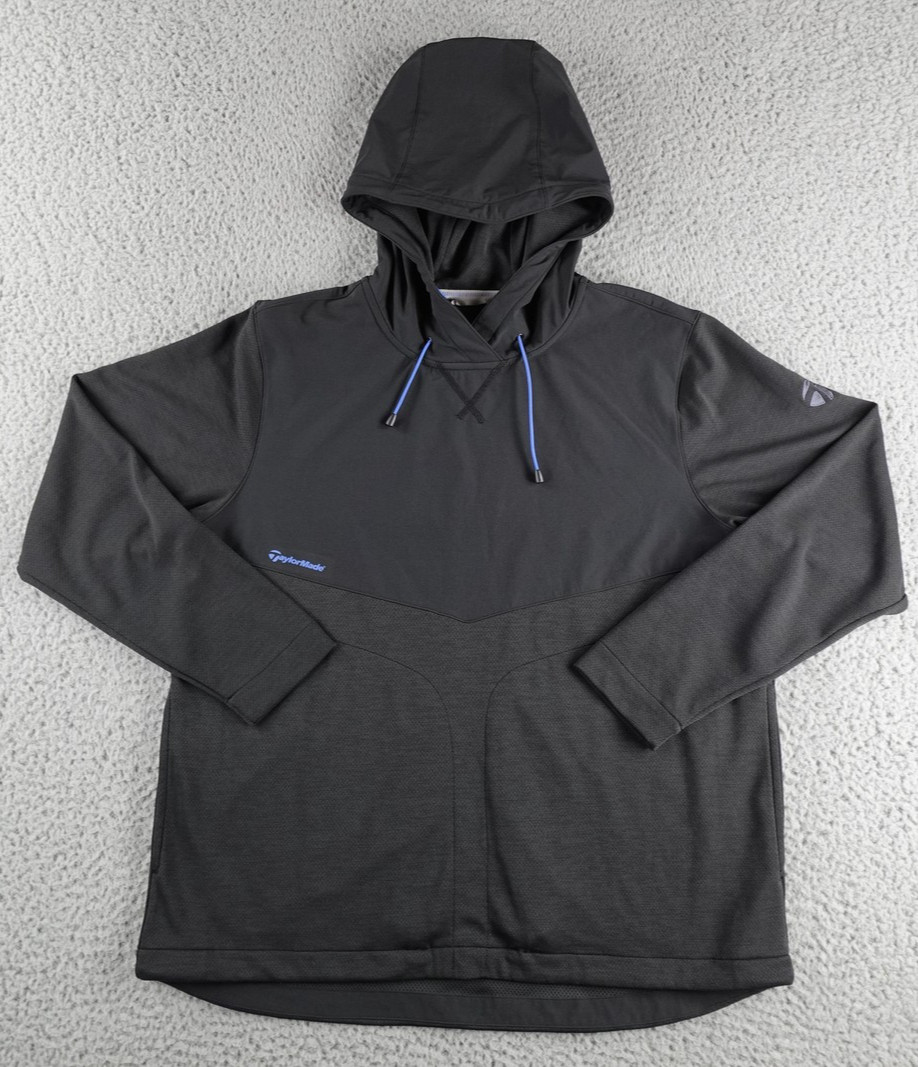 Zero Restriction TaylorMade Golf Hoodie Mens Large Black Tyson Performance Logo