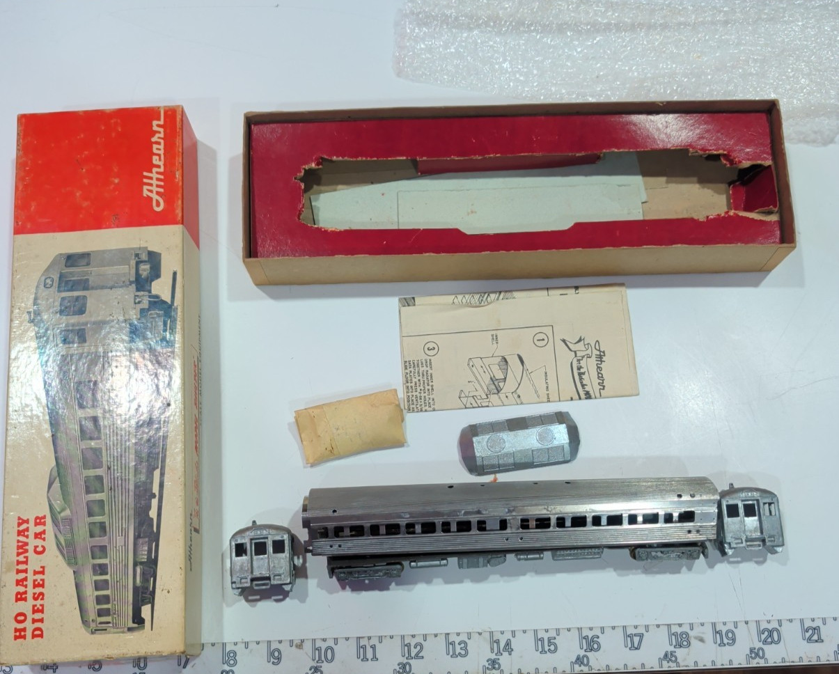 Vintage 1953 Athearn HO Budd RDC All-Metal Railway Diesel Car Kit Box Instructio