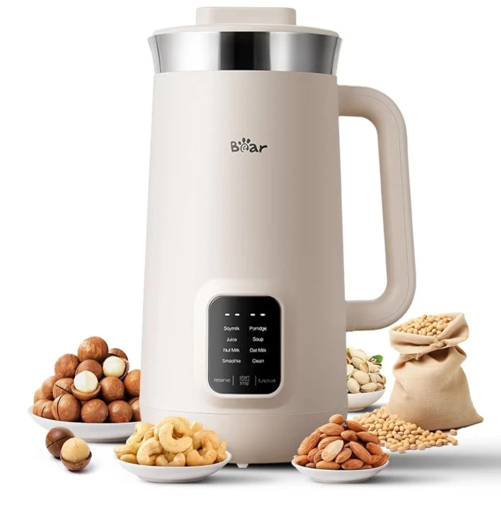 Bear DJJ-E08R1 Nut Milk Maker 40oz Soy Almond Oat Machine Self Clean
