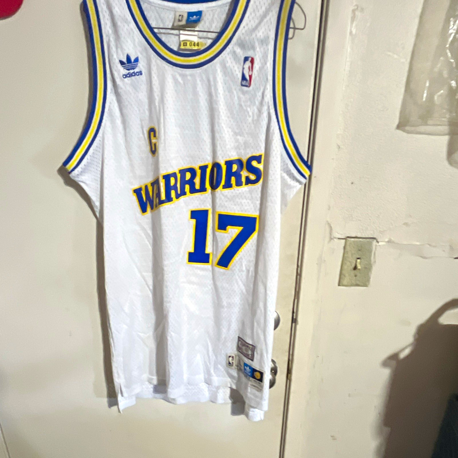 adidas Golden State Warriors Chris Mullin #17 NBA Jersey Size L White