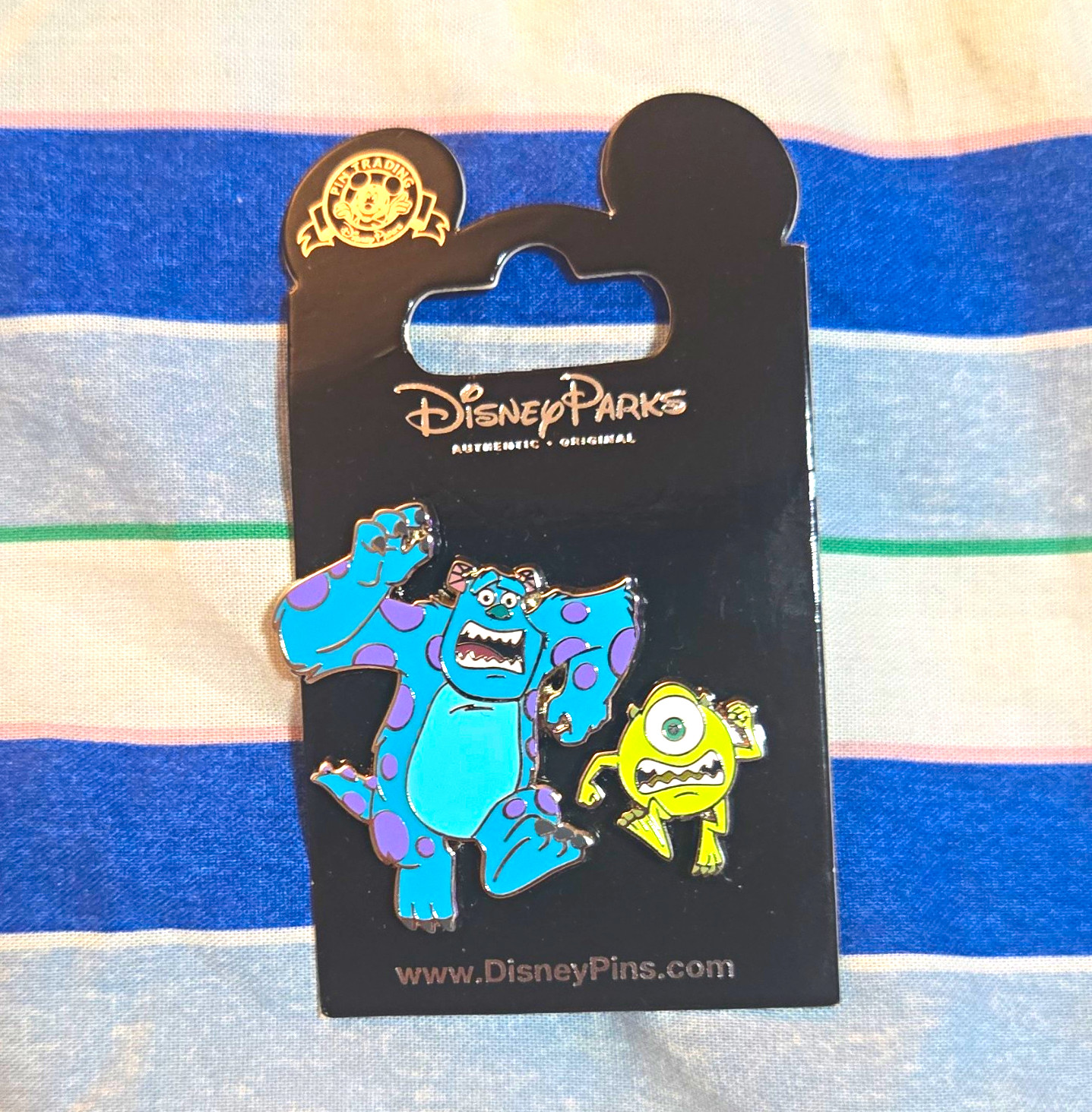 Disney Parks Monsters, Inc. Sulley & Mike Wazowski Pin Set Disneyland/DCA