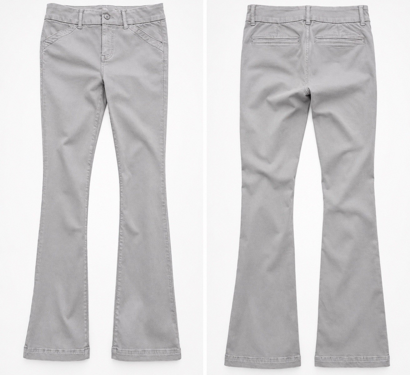 NWOT American Eagle AE Kick Boot Pants Sz 12 Long Grey Gray Stretch