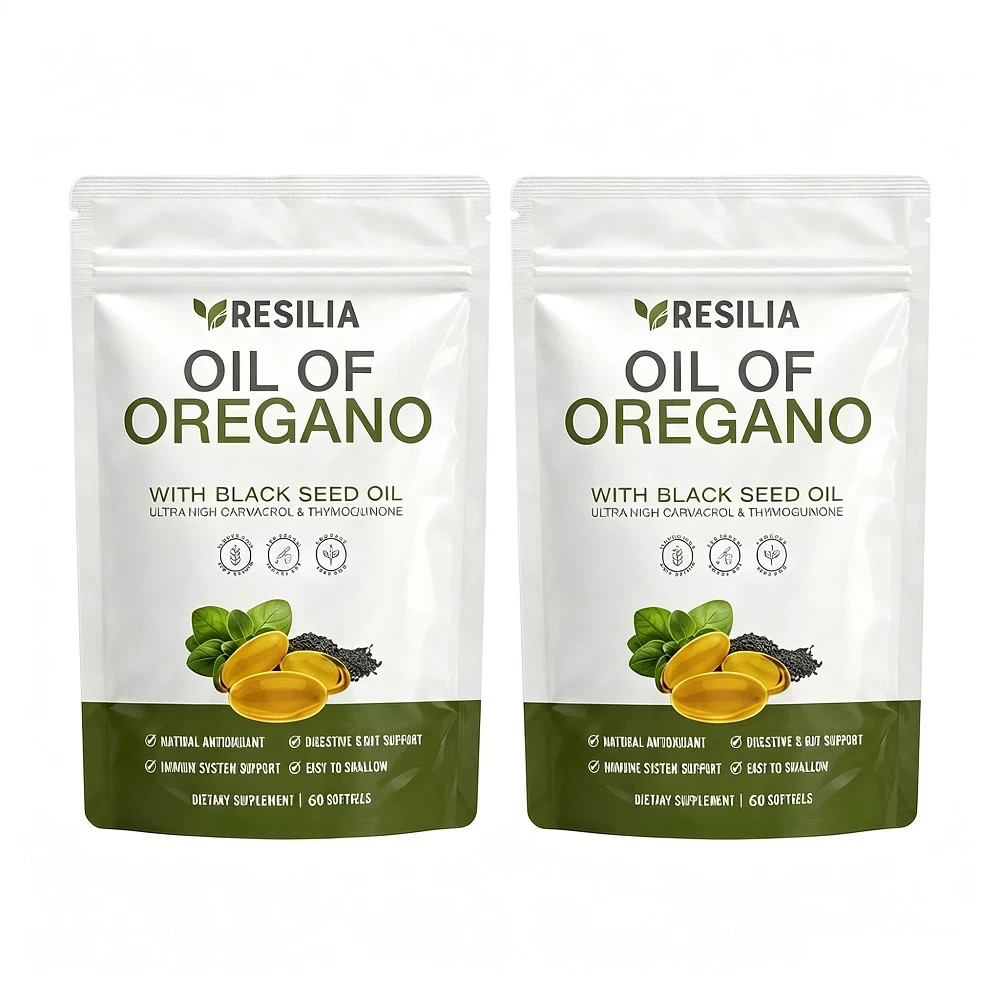 2 Pack Resilia Oil Of Oregano 6000mg With Black Seed Oil Softgels – 60 Capsules