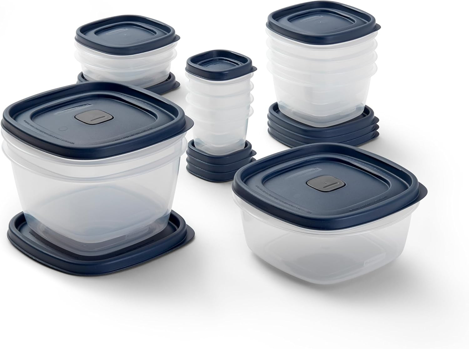 Rubbermaid Easy Find Lids 26 Piece Food Storage Container Set Blue Color
