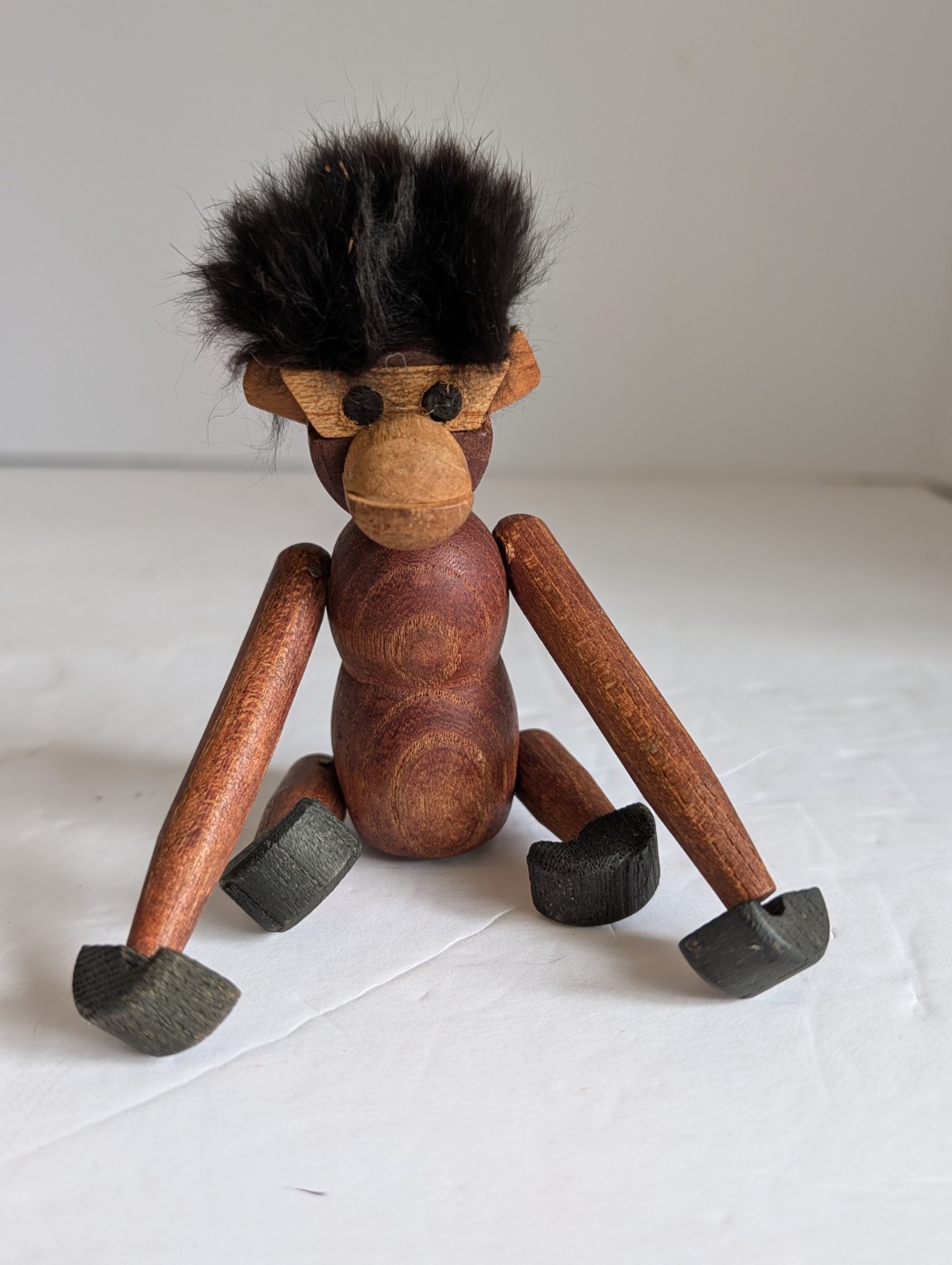 Vintage Wooden Articulated Monkey Japan Giftcraft Mid Century Kitsch 