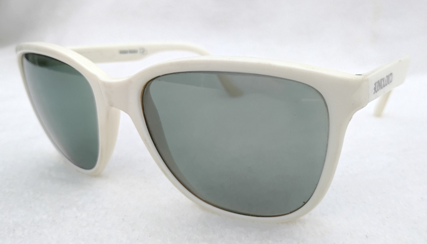 VINTAGE 80s WHITE SUNCLOUD SUNGLASSES FRAME FRANCE MOD AVANT GARDE RUNWAY RARE