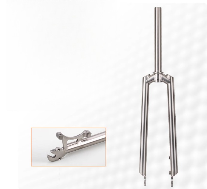 Titanium alloy hard mountain bike square shoulder fork brake 26\