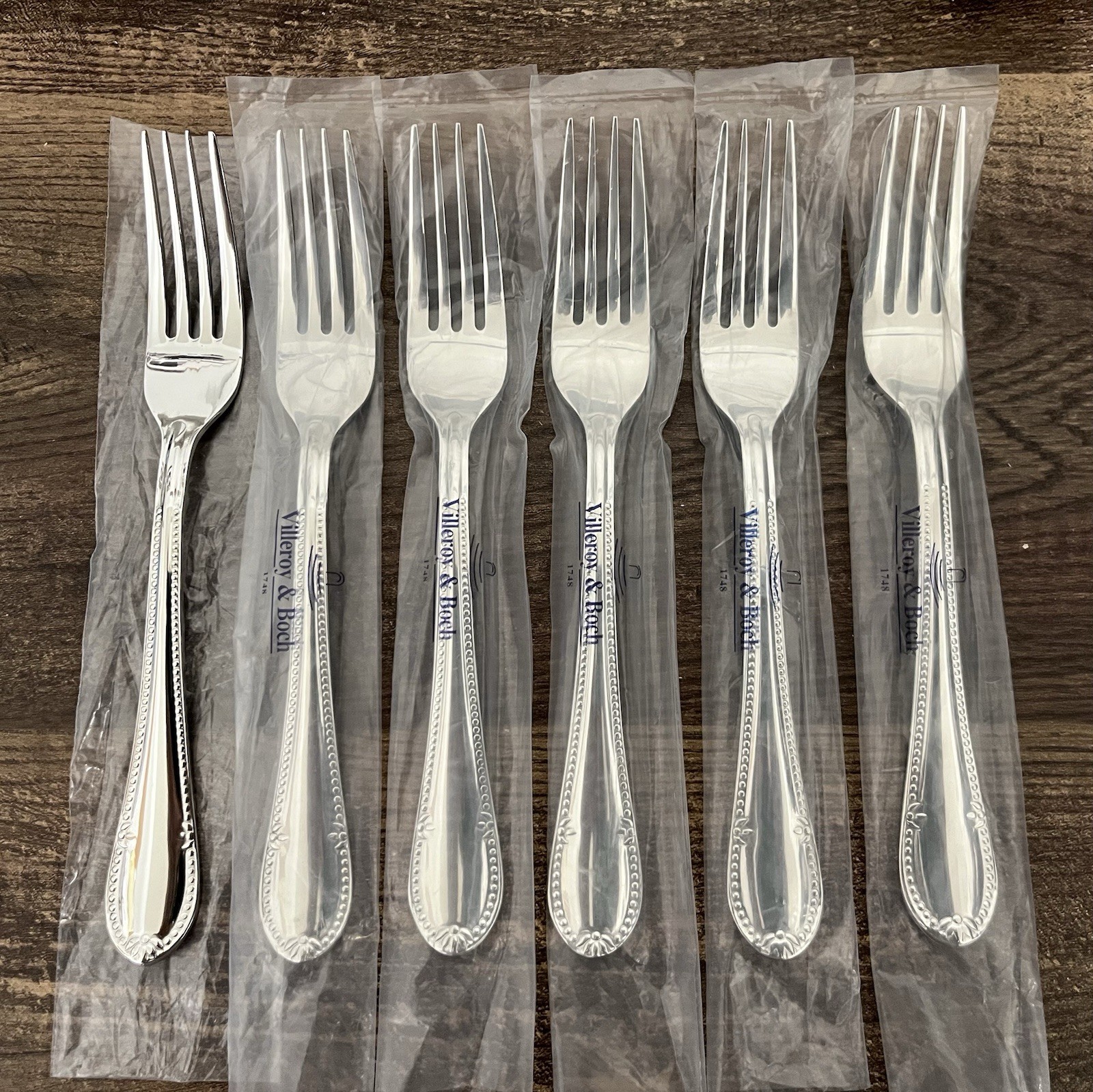 6-Villeroy Boch MADEMOISELLE Dinner Fork 18/10 Stainless Set Of 6 NEW
