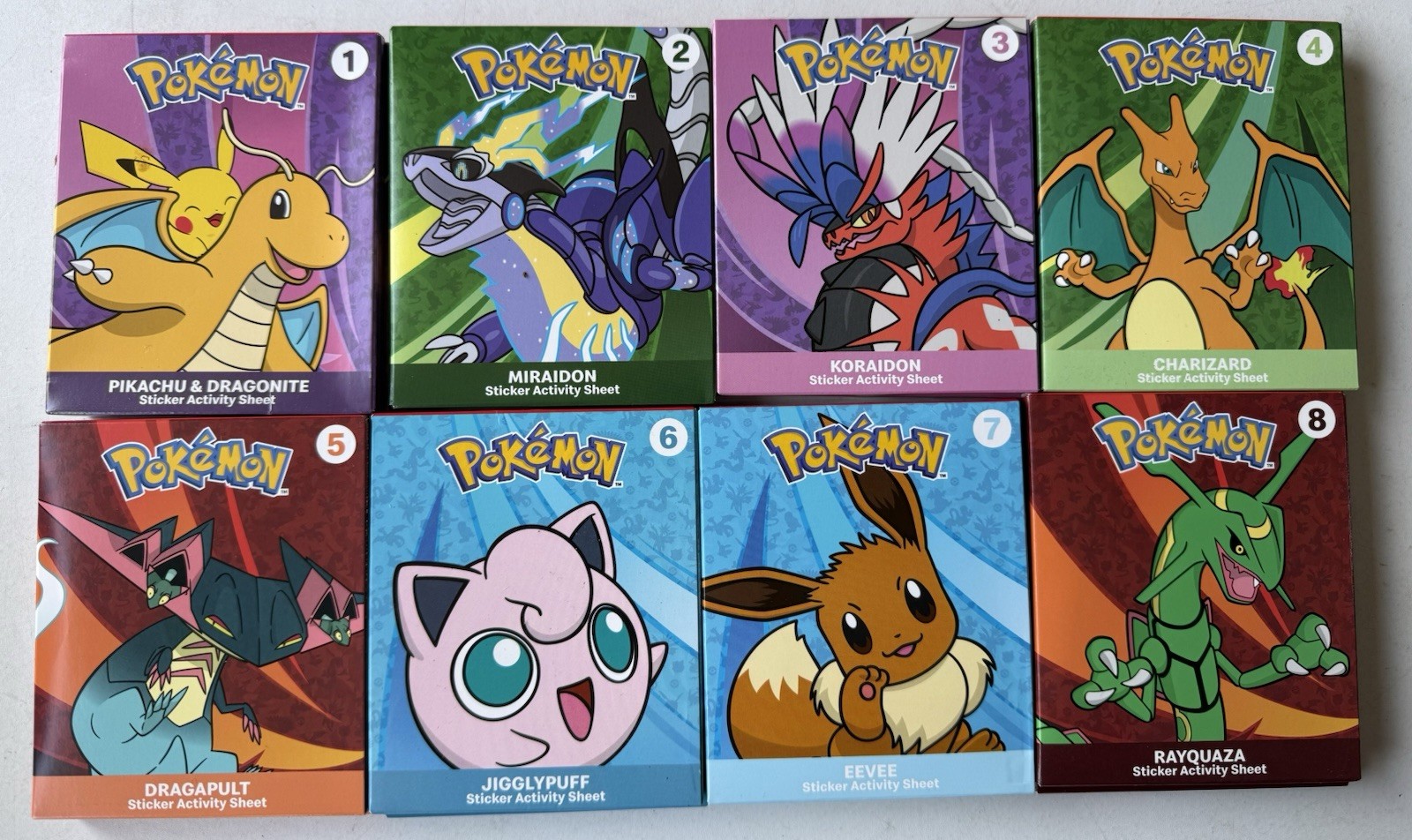 2024 McDonalds Pokémon  Sticker Activity Sheet  Complete Set Of 8