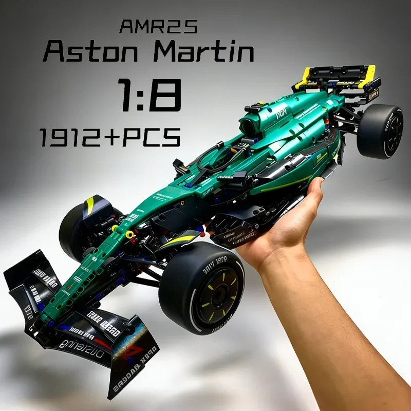 1912PCS Aston Martin Sports Car Building Blocks, Technical MOC DIY Model Set