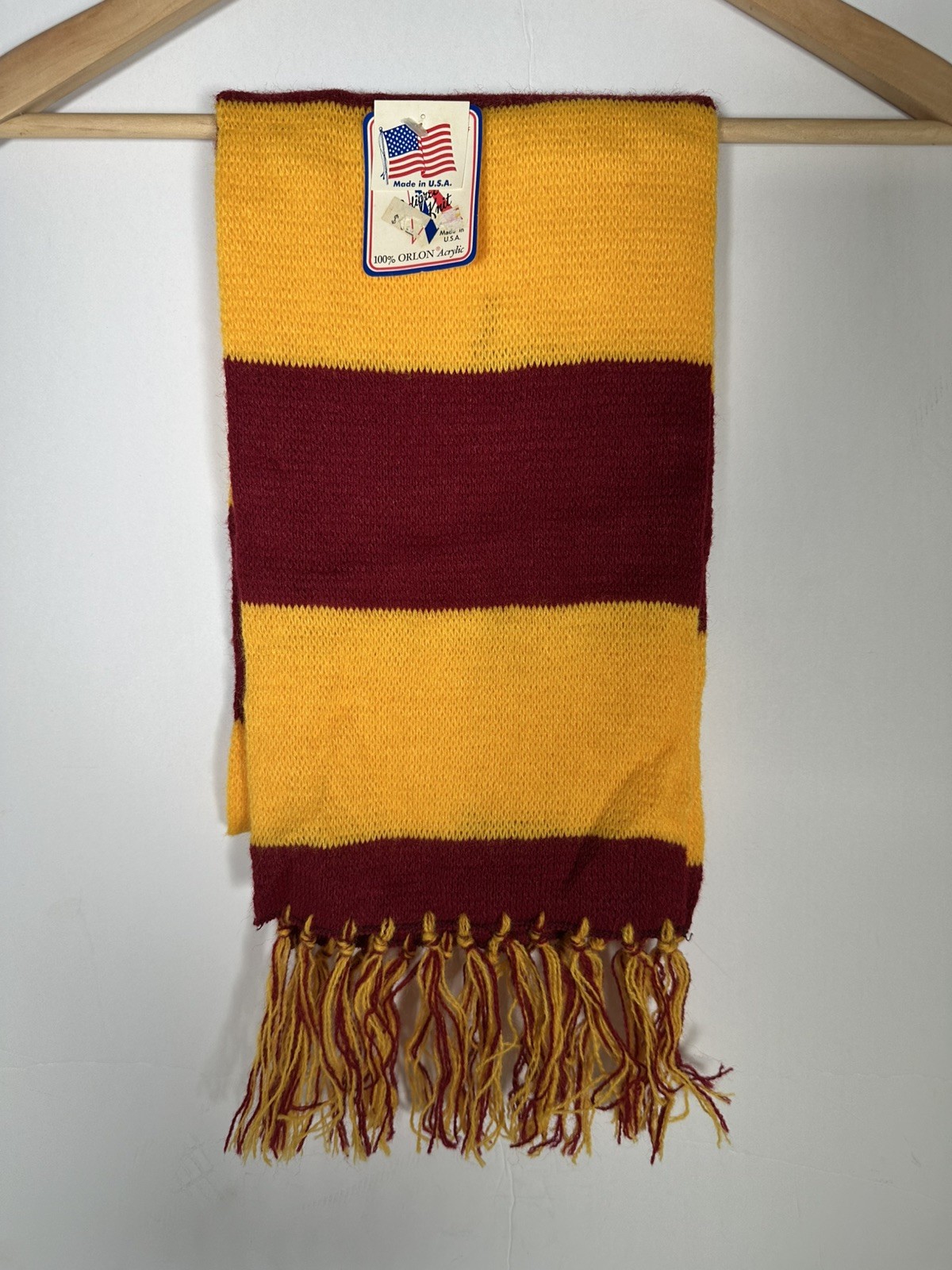 nwt vintage 1970s Plain Harry Potter Style Winter Scarf Orlon Acrylic NOS Skiing