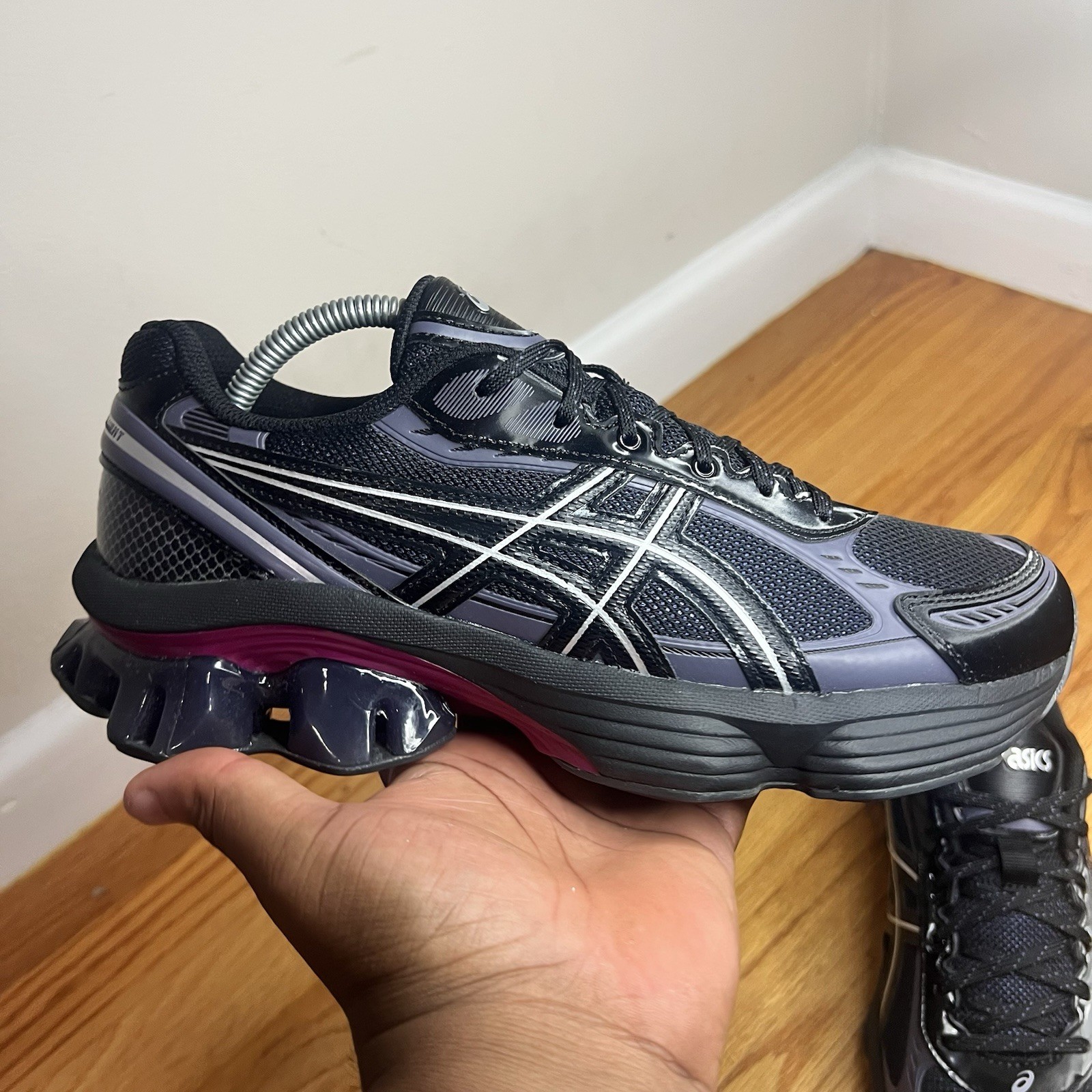 Asics Gel Kinetic Fluent \'Black Pink\' 1203A737-001 Size 8.5M/10W OG ALL Asics Gel Kinetic Fluent \'Black Pink\' 1203A737-001 Size 8.5M/10W OG ALL