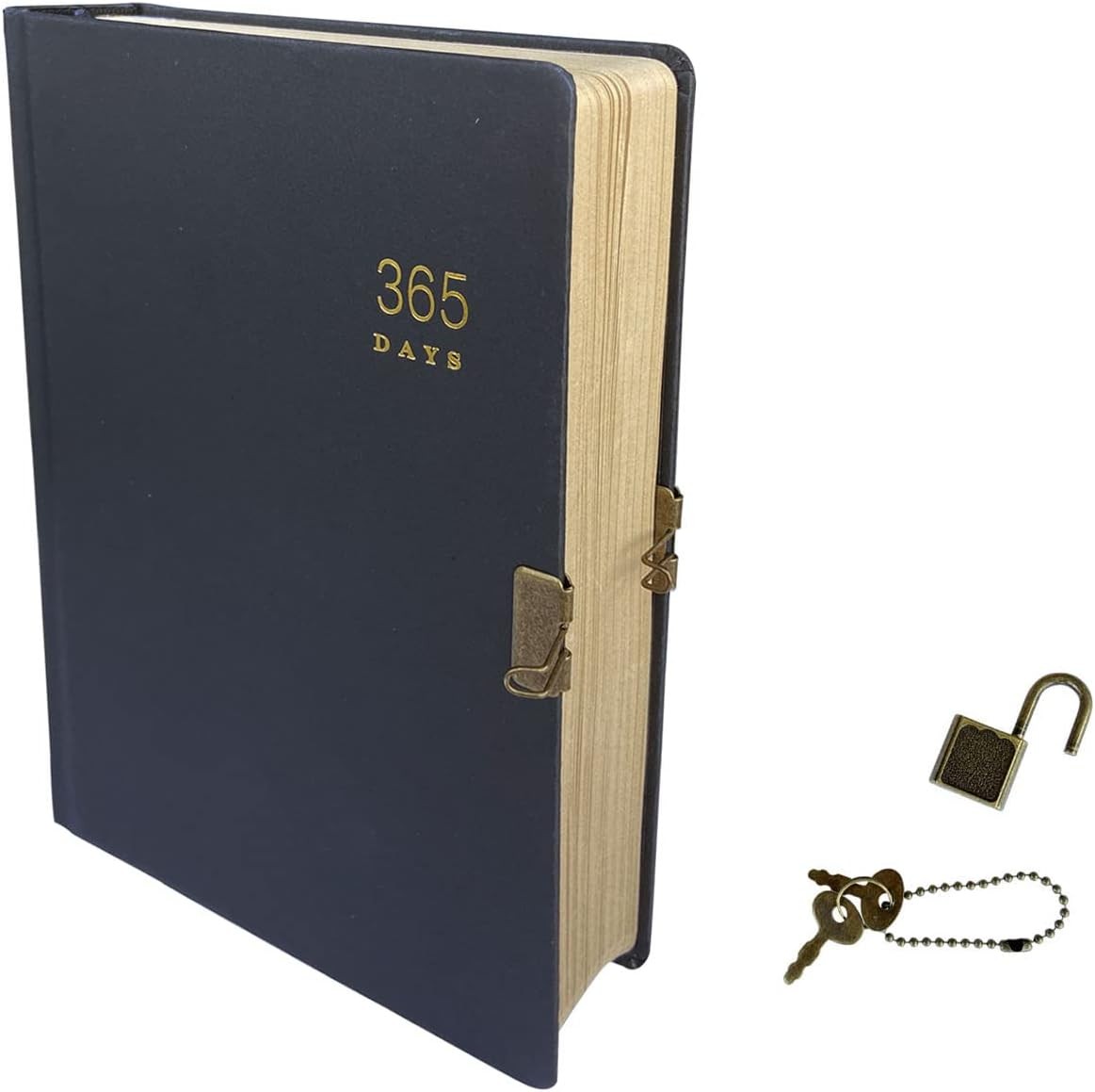 XIAMUY Vintage 365 Journal With Lock And Key, A5 Blank Page Diary For Women Men, XIAMUY Vintage 365 Journal With Lock And Key, A5 Blank Page Diary For Women Men,