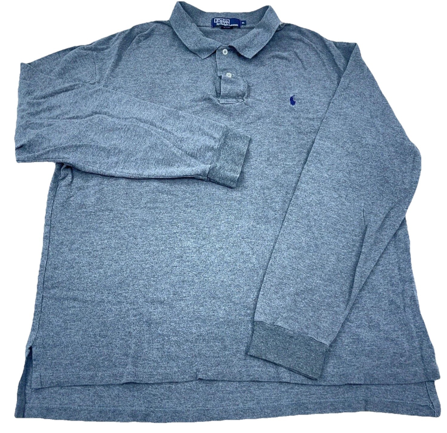 Vintage Ralph Lauren Polo Shirt Men XL Gray Blue Pony Long Sleeve Rugby Y2K Mesh Vintage Ralph Lauren Polo Shirt Men XL Gray Blue Pony Long Sleeve Rugby Y2K Mesh
