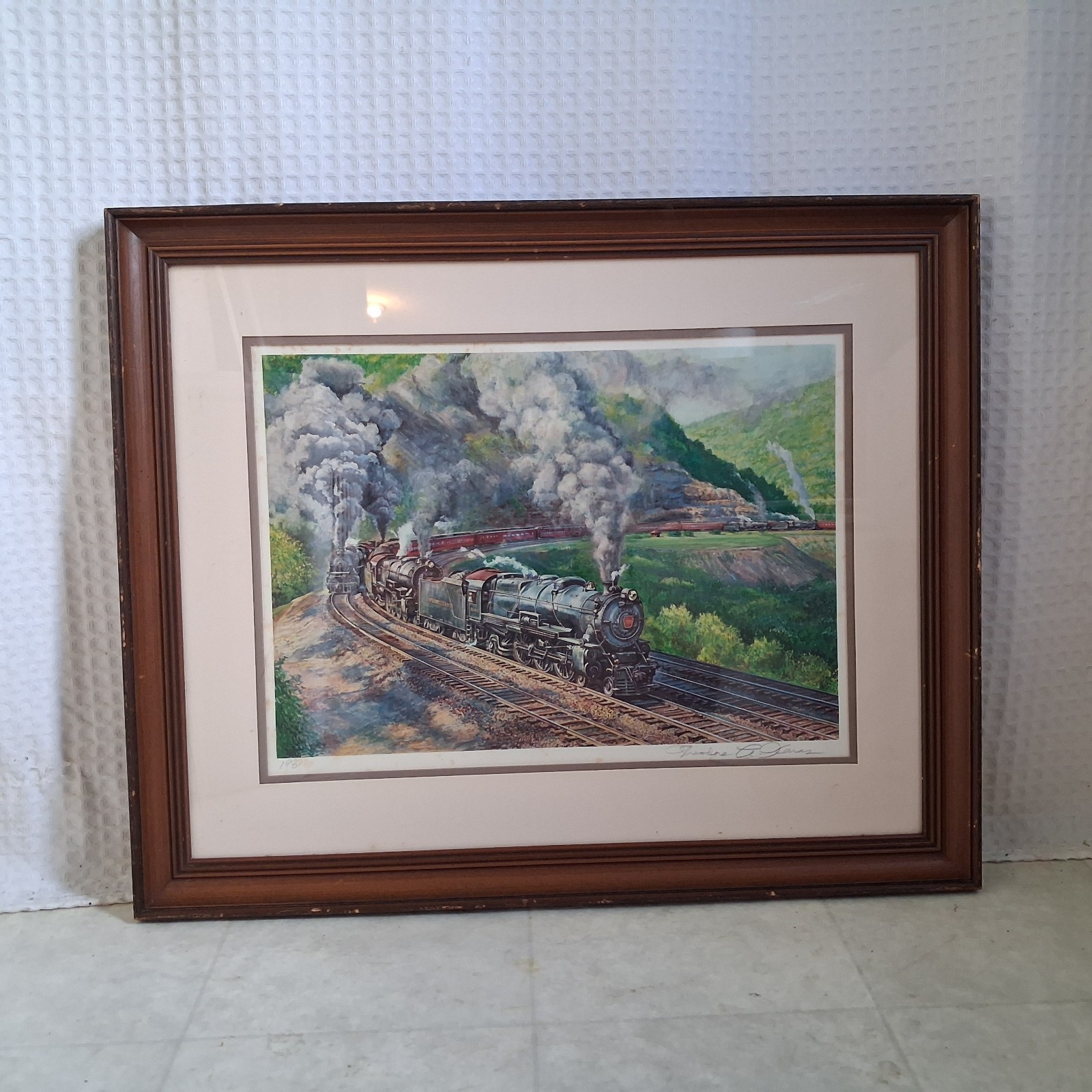 Vtg Theodore Xaras Signed Art Print Franed \