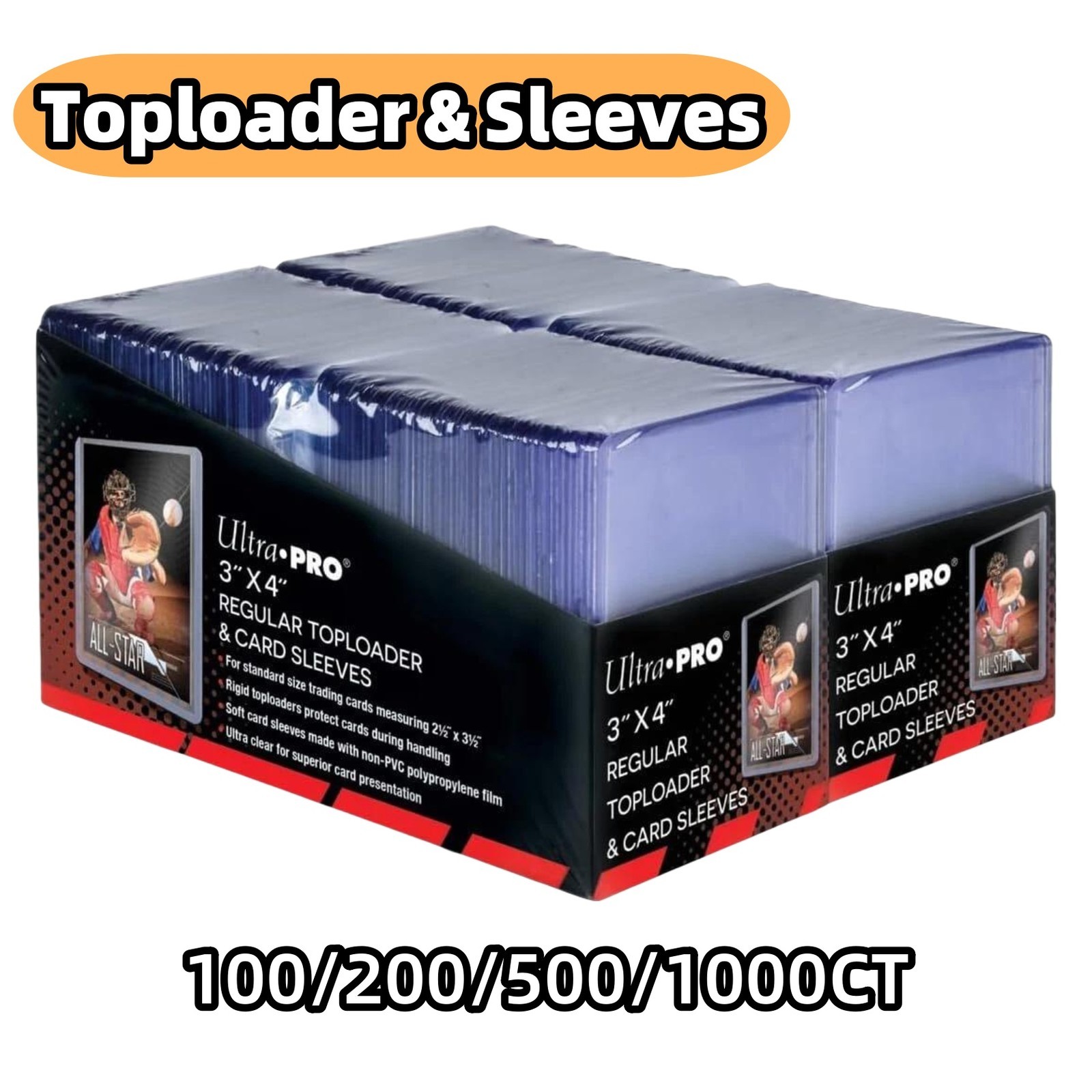 Ultra PRO Top Loader For Standard 35pt Trading Sports 500/1000/2000CT Pokémon