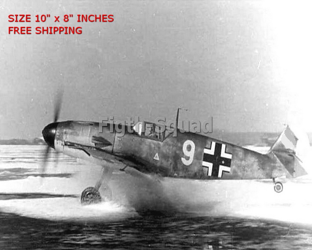 WW2 8x10 Photo German Fighter ME 109 Landing on Water O4940 WW2 8x10 Photo German Fighter ME 109 Landing on Water O4940