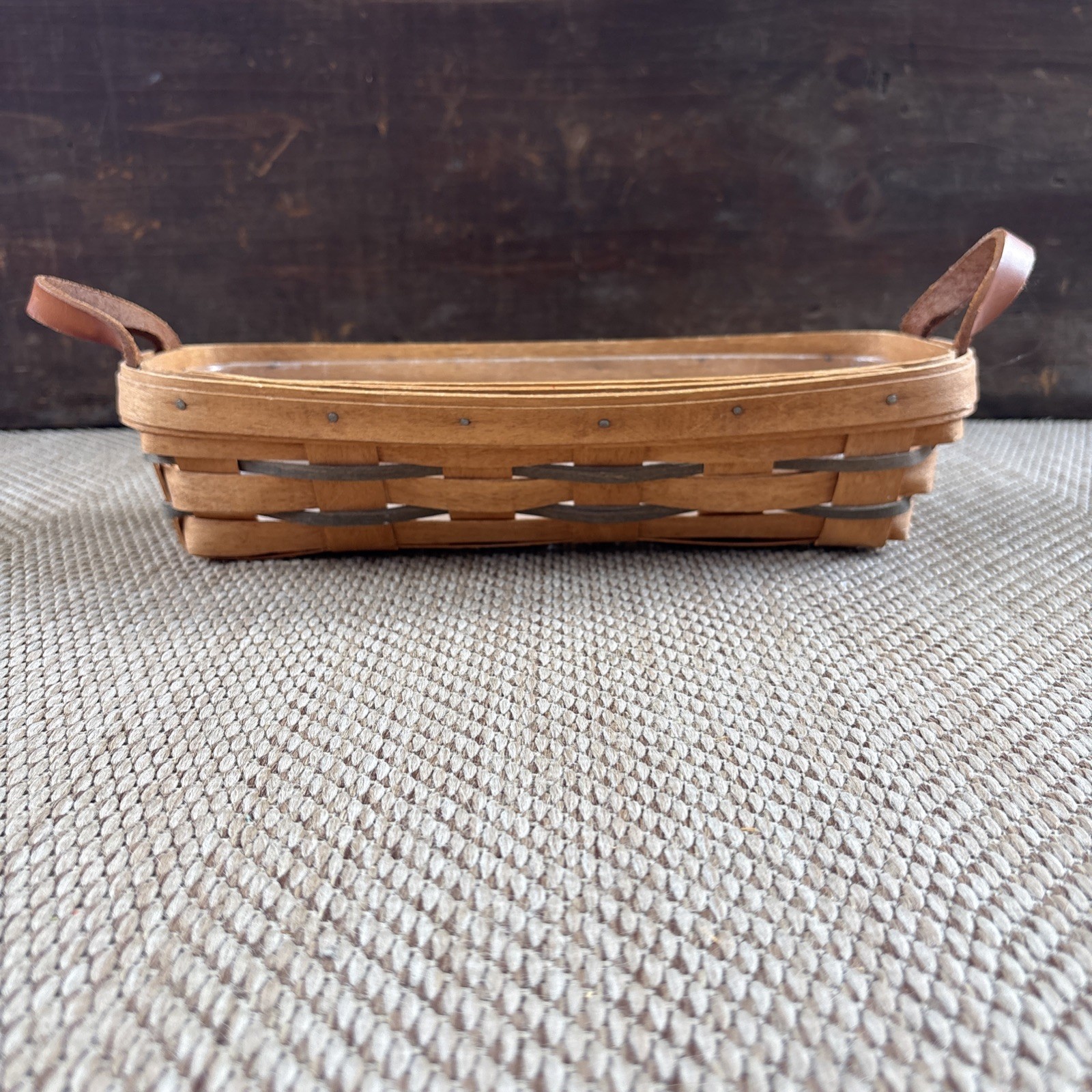 Longaberger 1992 Heartland Cracker Basket Signed With Protector