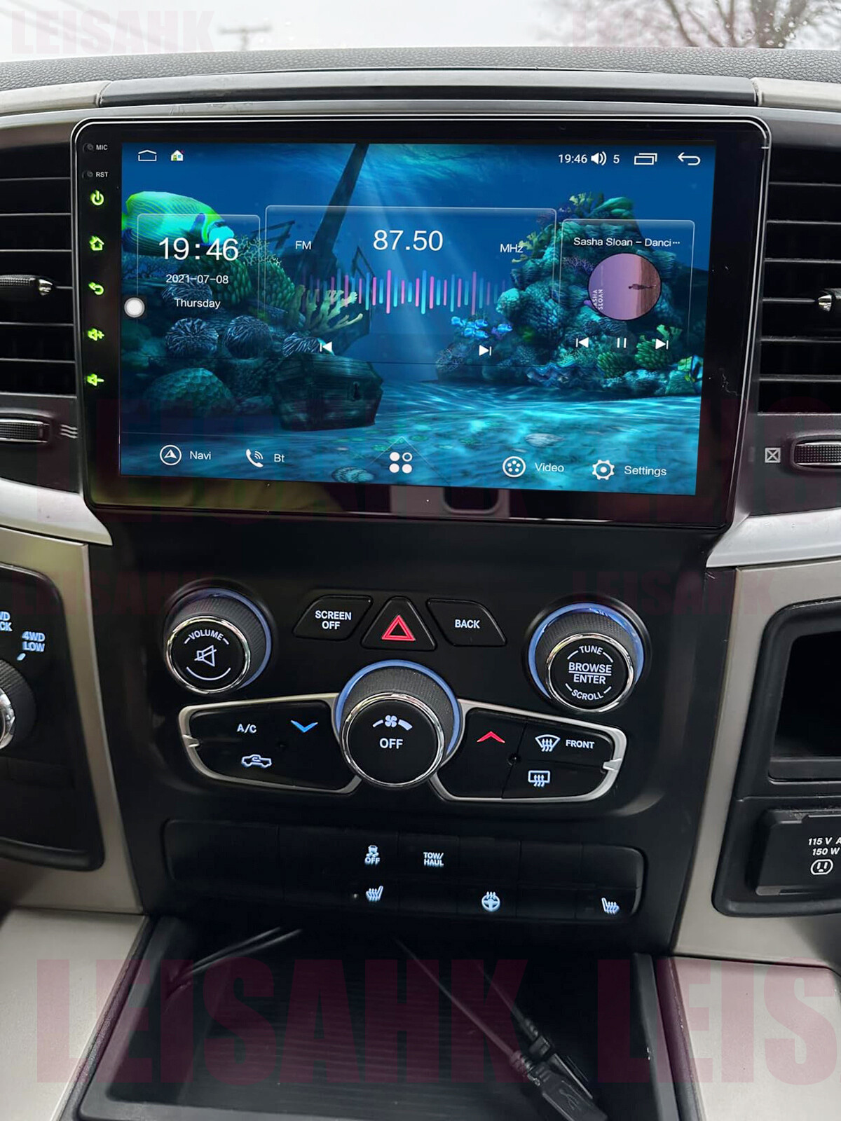 For 2014-2018 Dodge Ram Carplay Radio GPS Navi IPS Touchscreen Bluetooth w/Cam