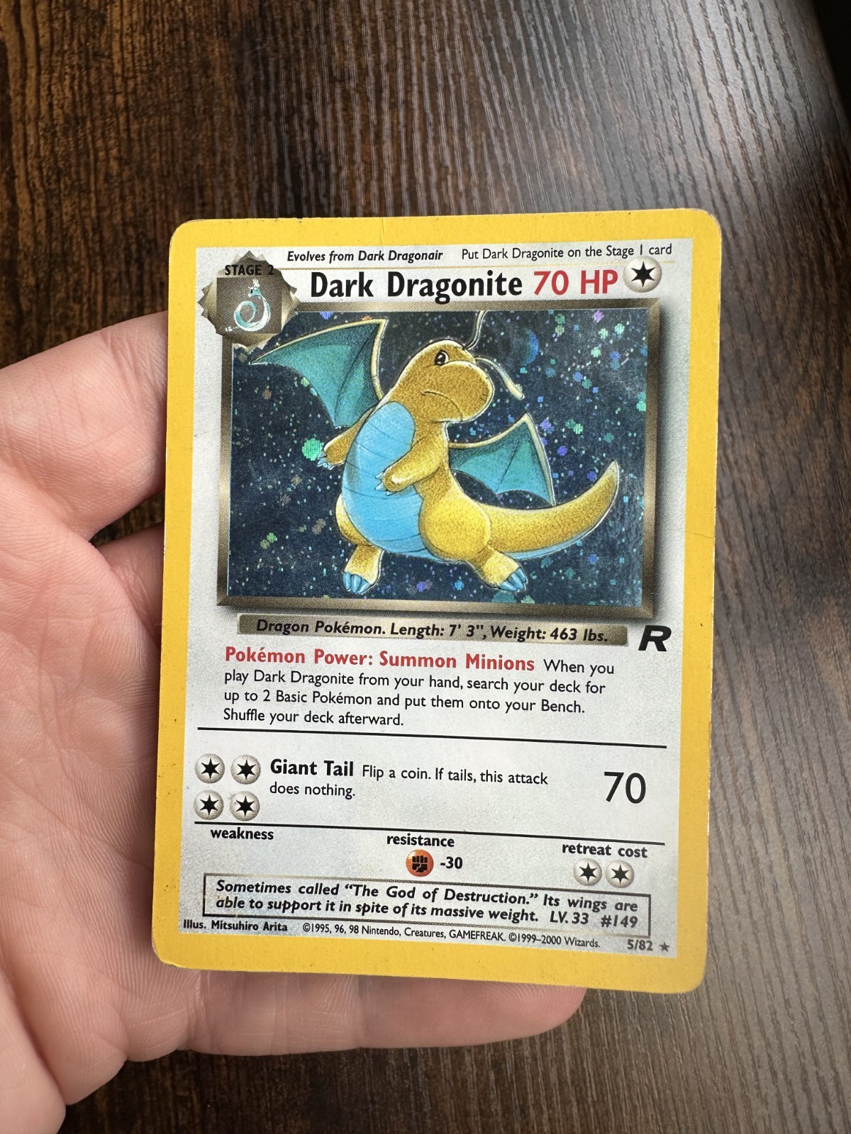 Dark Dragonite Holo Rare Pokémon 5/82 Team Rocket MP