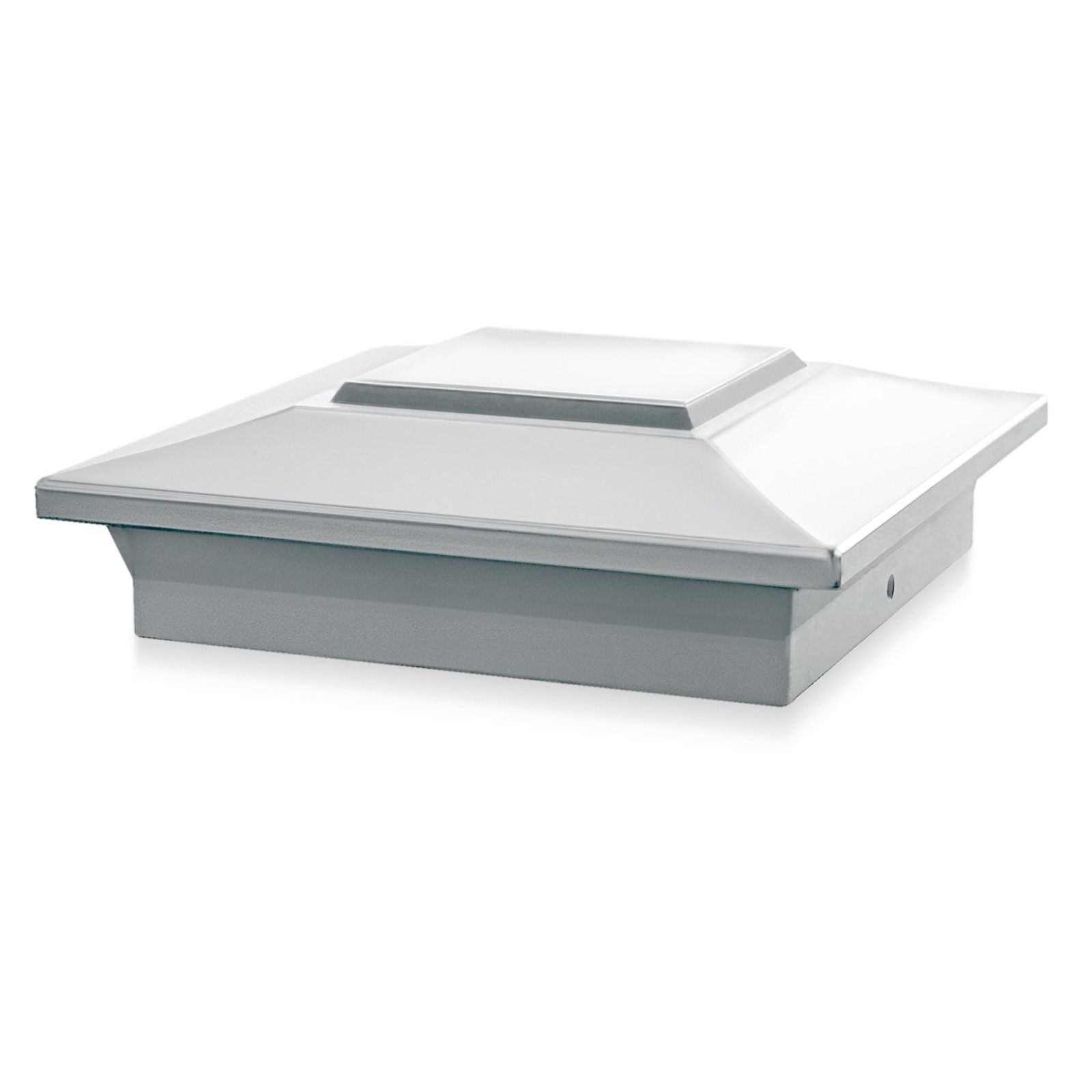 Classy Caps White Aluminum Deck & Fence Post Cap Fits Actual 6x6, 5.5x5.5, or 5x