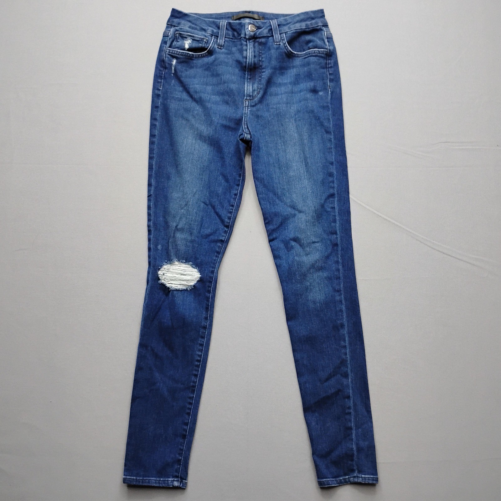 Joes Jeans Hi Honey High Rise Curvy Skinny Ankle Jeans Blue Size 28 Distressed