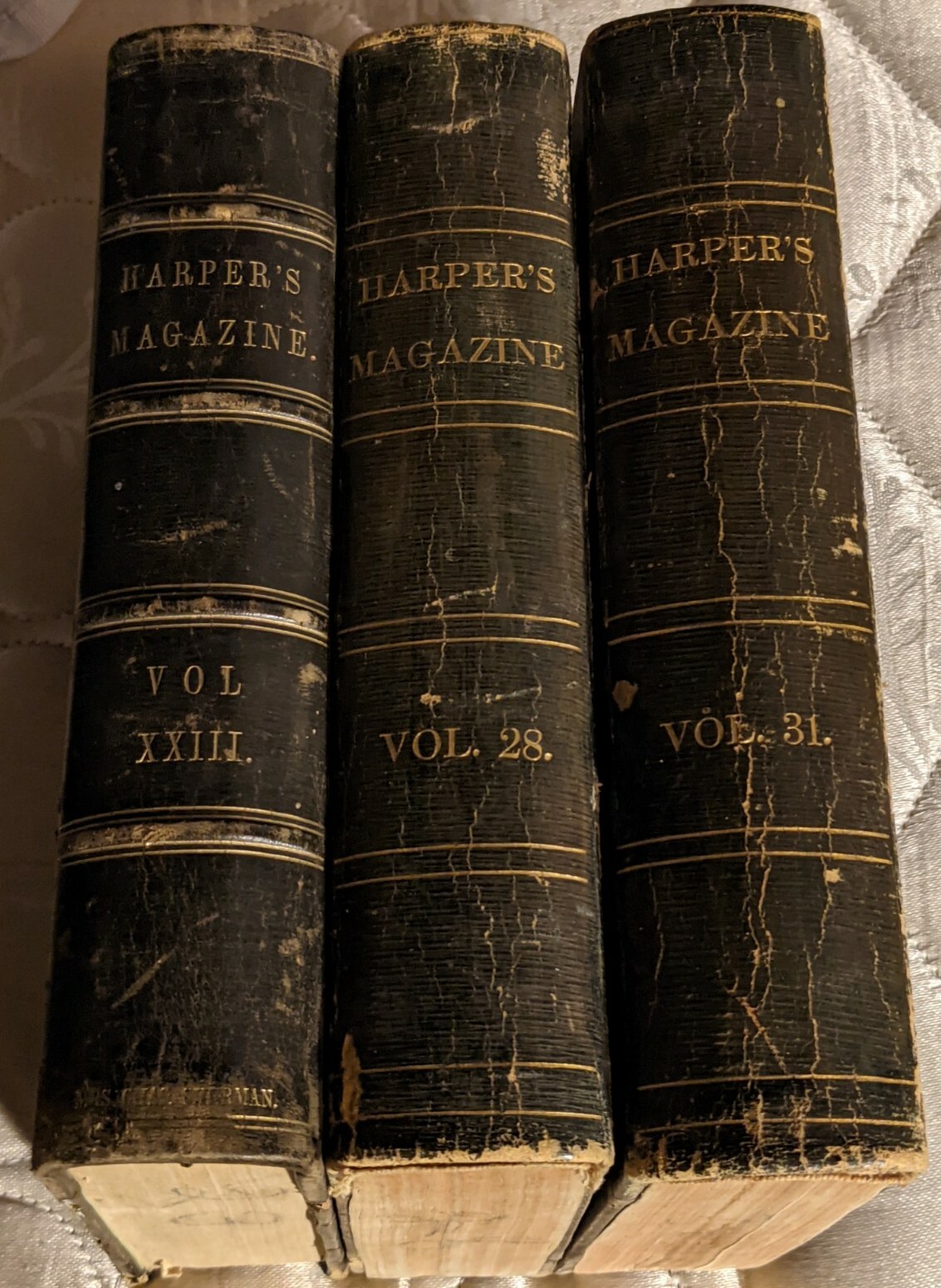 RARE ANTIQUE HARPER\'S NEW MONTHLY MAGAZINE VOLUME 23 28 31 CIVIL WAR YEARS BOOKS