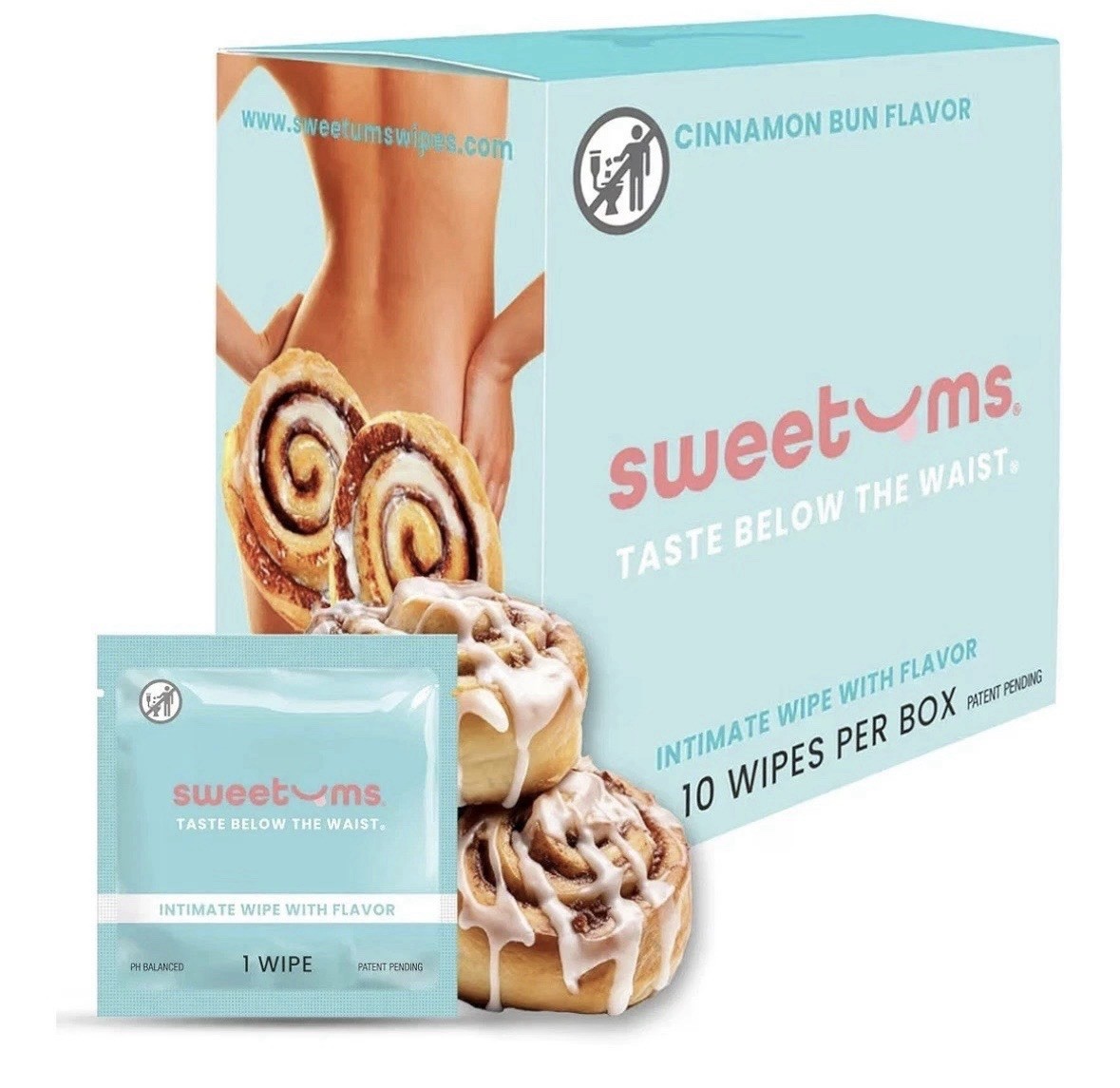 Sweetums Intimate Wipes Cinnamon Bun Flavor 10-Pack - New And sealed Ships Fast Sweetums Intimate Wipes Cinnamon Bun Flavor 10-Pack - New And sealed Ships Fast