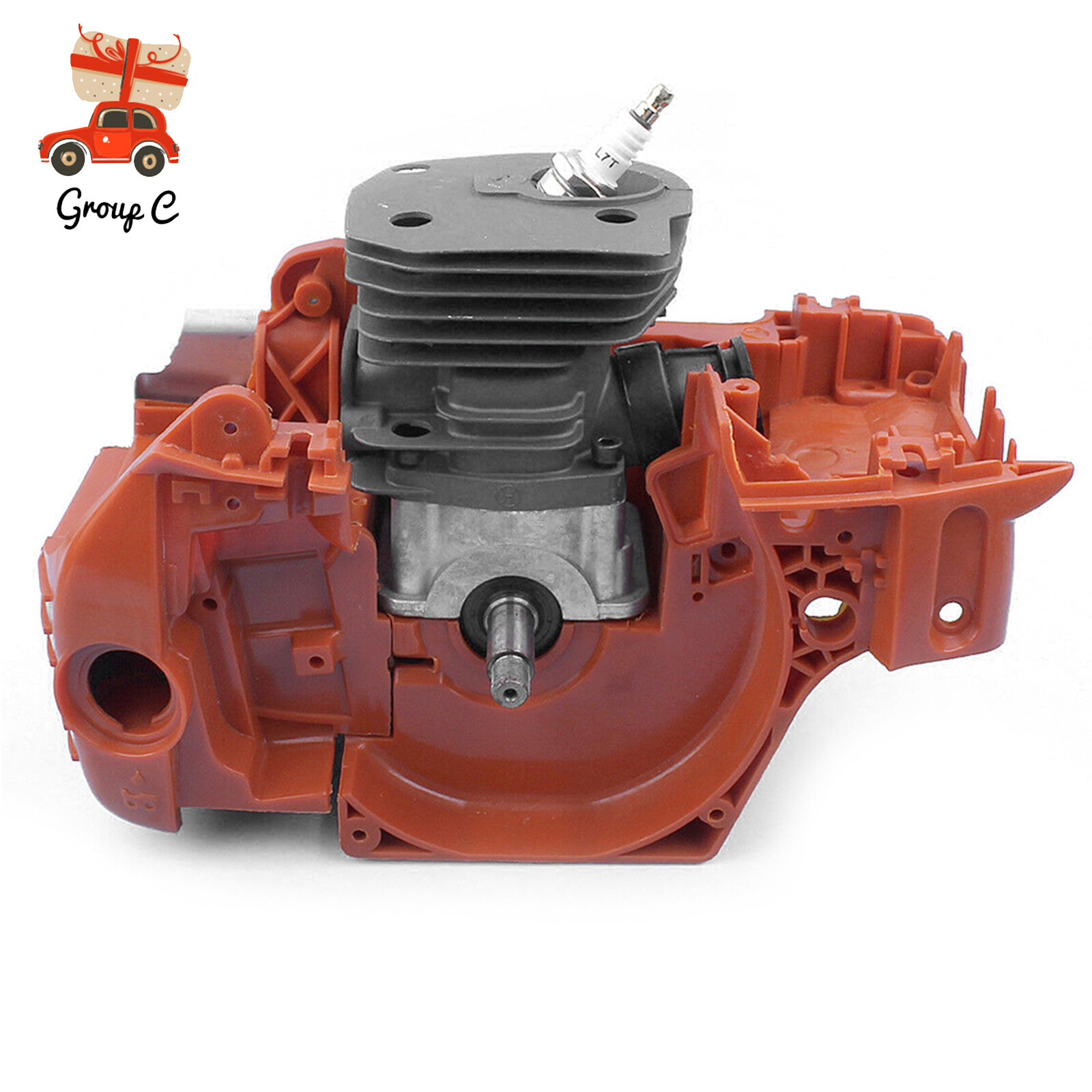 For Husqvarna 350 340 345 44mm Chainsaw Crankcase Piston Cylinder Motor Kit NEW