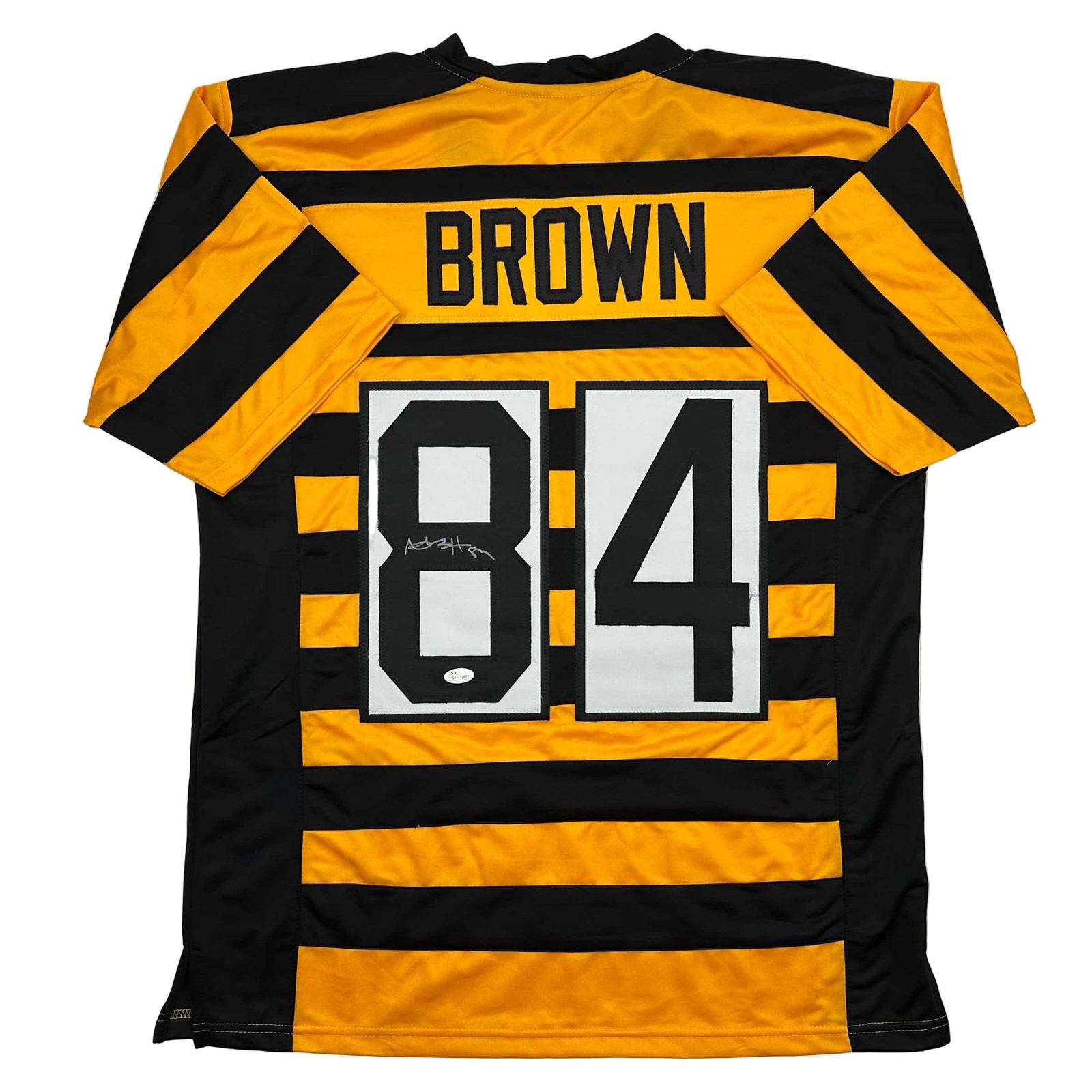 Autographed/Signed Antonio Brown Pittsburgh Bumble Bee Jersey JSA COA Autographed/Signed Antonio Brown Pittsburgh Bumble Bee Jersey JSA COA
