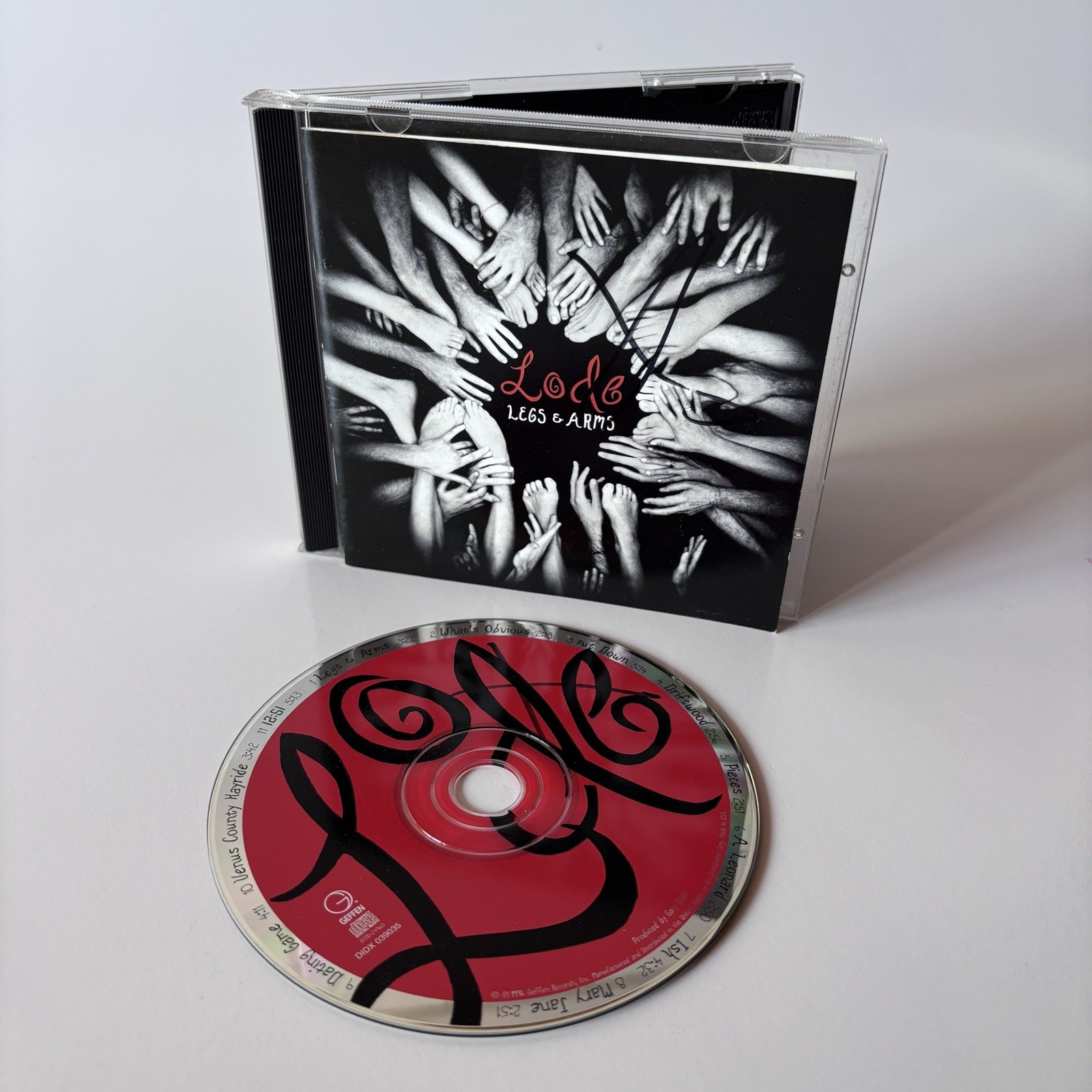 Rare 1996 Legs & Arms Lode Geffen Advance Promo CD Inscribed Insignia Alter Rock Rare 1996 Legs & Arms Lode Geffen Advance Promo CD Inscribed Insignia Alter Rock