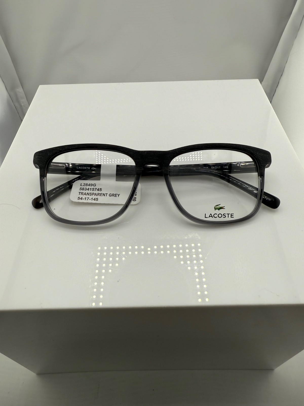 Lacoste L2849 035 Transparent Grey Eyeglasses Frame 54-17-145 NWT Lacoste L2849 035 Transparent Grey Eyeglasses Frame 54-17-145 NWT