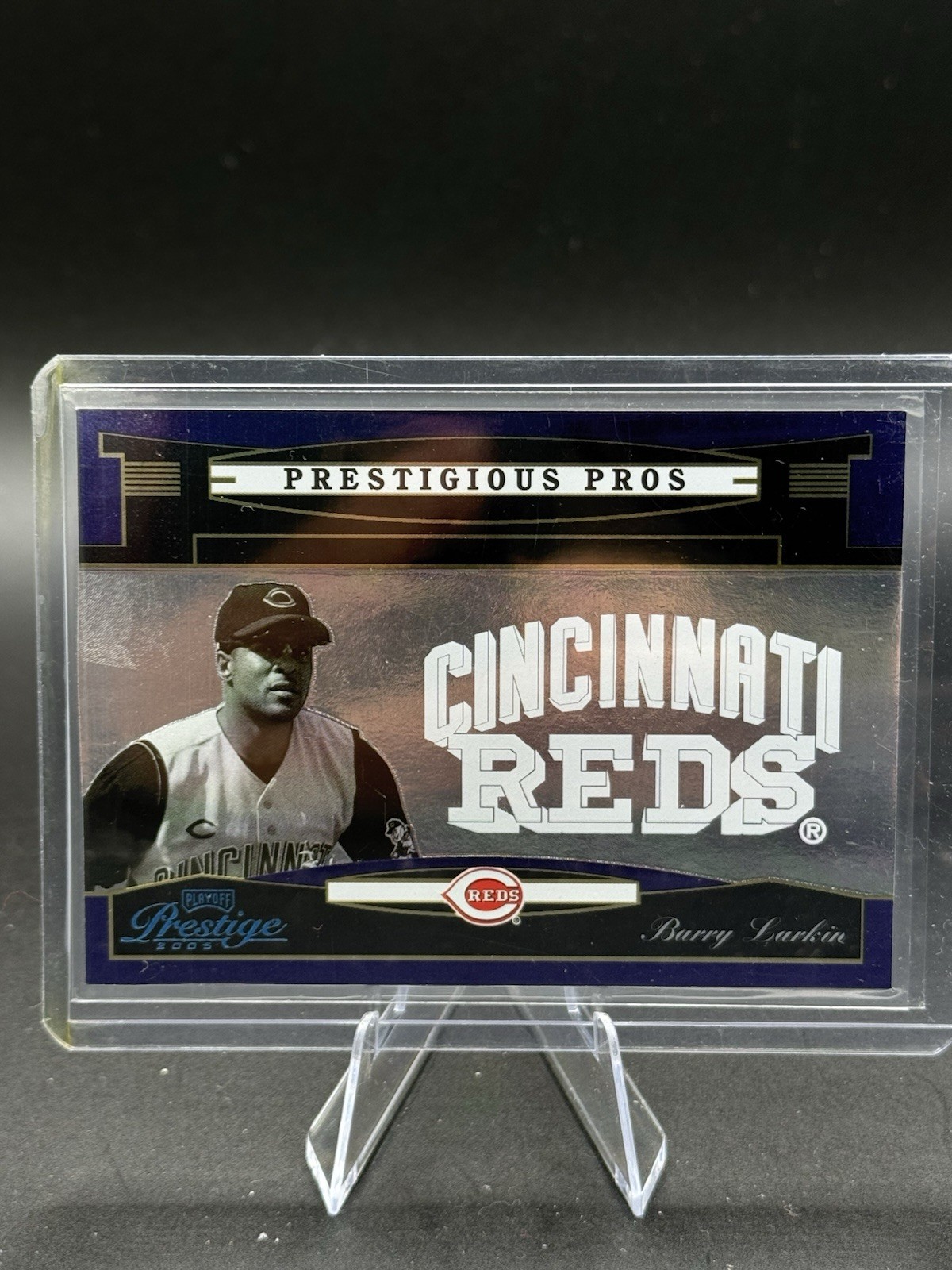 2005 Playoff Prestige #PP-87 Barry Larkin Prestigious Pros Purple #114/200