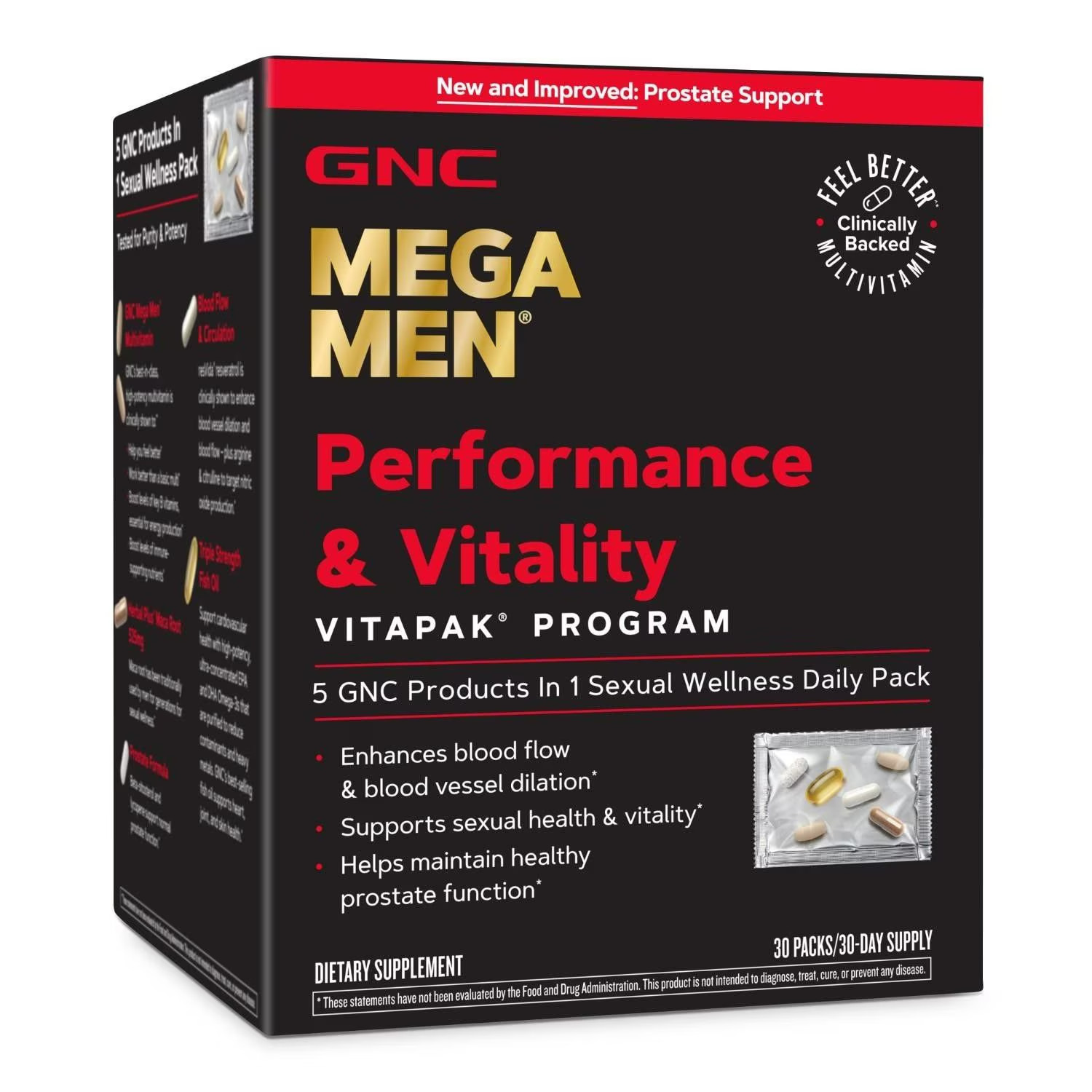GNC Mega Men Performance and Vitality Vitapak Program, 30 ct. GNC Mega Men Performance and Vitality Vitapak Program, 30 ct.