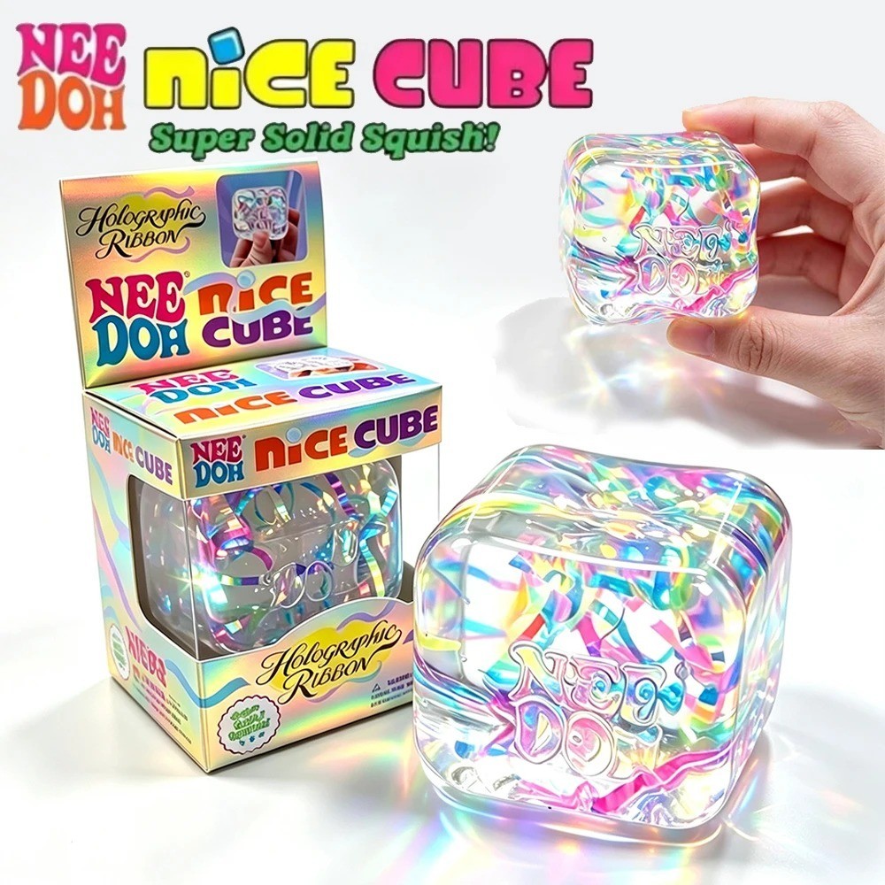 NeeDoh Squishy Needoh Holographic Ribbon Squishy Rainbow SUPER RARE NeeDoh Squishy Needoh Holographic Ribbon Squishy Rainbow SUPER RARE