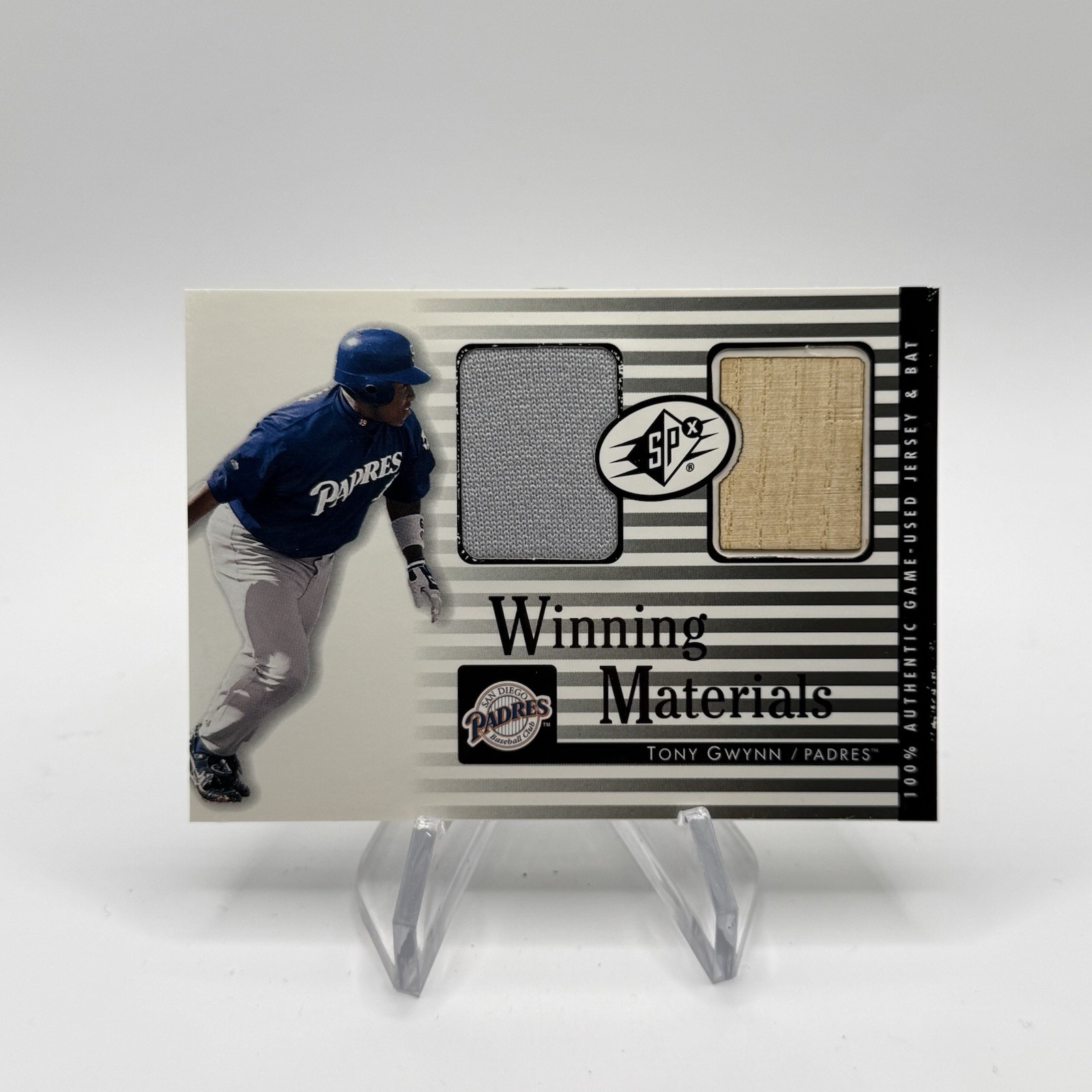 2000 SPx - Winning Materials Tony Gwynn #WM-TG Game Used Jersey & Bat Padres
