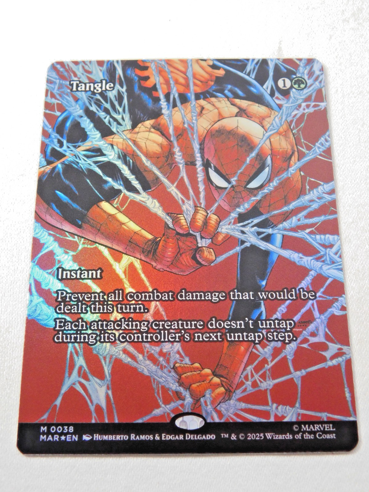 Tangle Foil Borderless Spider-Man Magic the Gathering 0038 Mythic Tangle Foil Borderless Spider-Man Magic the Gathering 0038 Mythic