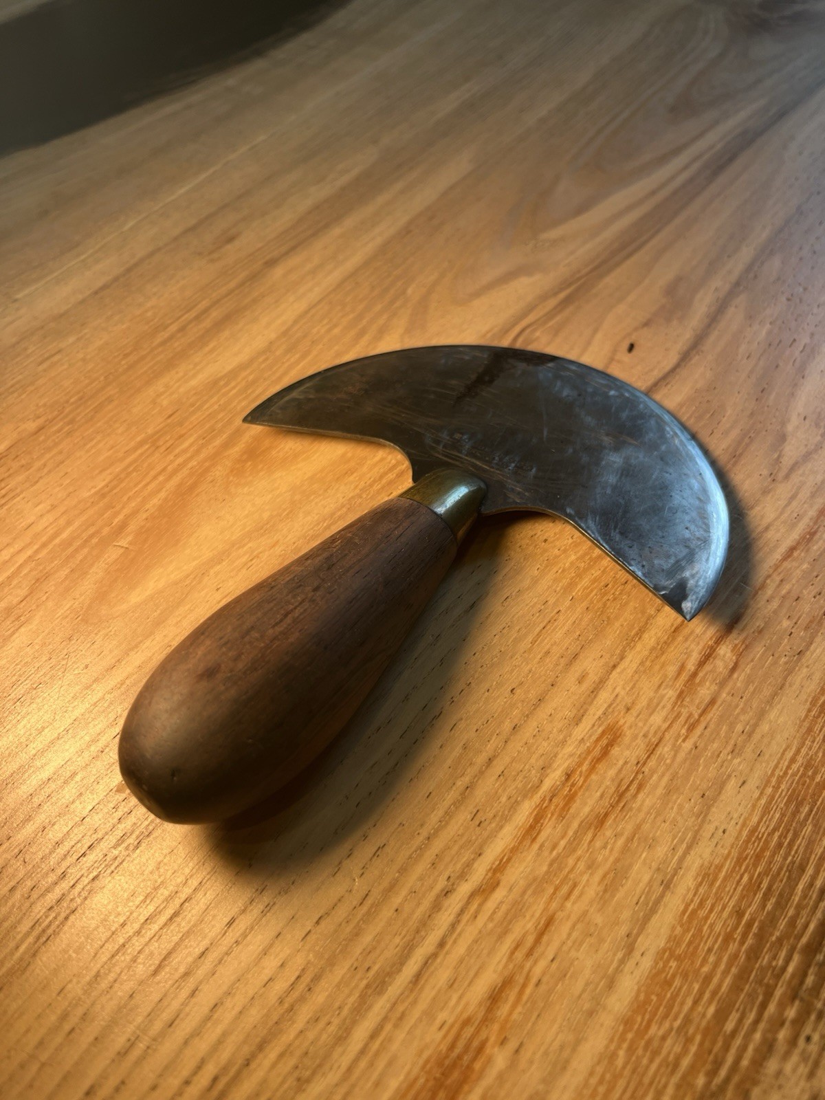 RARE Antique 1800s Leather Working Half Moon Round Knife H.C Gomph & CO Albany RARE Antique 1800s Leather Working Half Moon Round Knife H.C Gomph & CO Albany