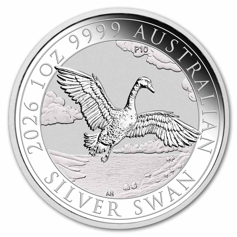 2026 Australia 1 oz Silver 10th Anniversary Swan BU