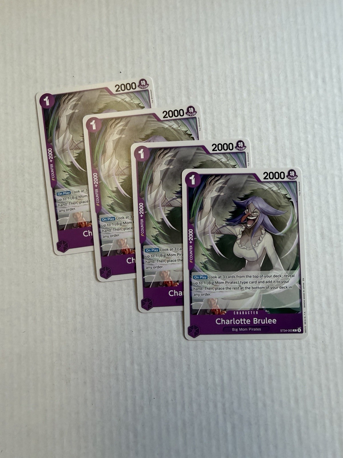 Charlotte Brulee ST34-003 | 4x Playset | One Piece TCG