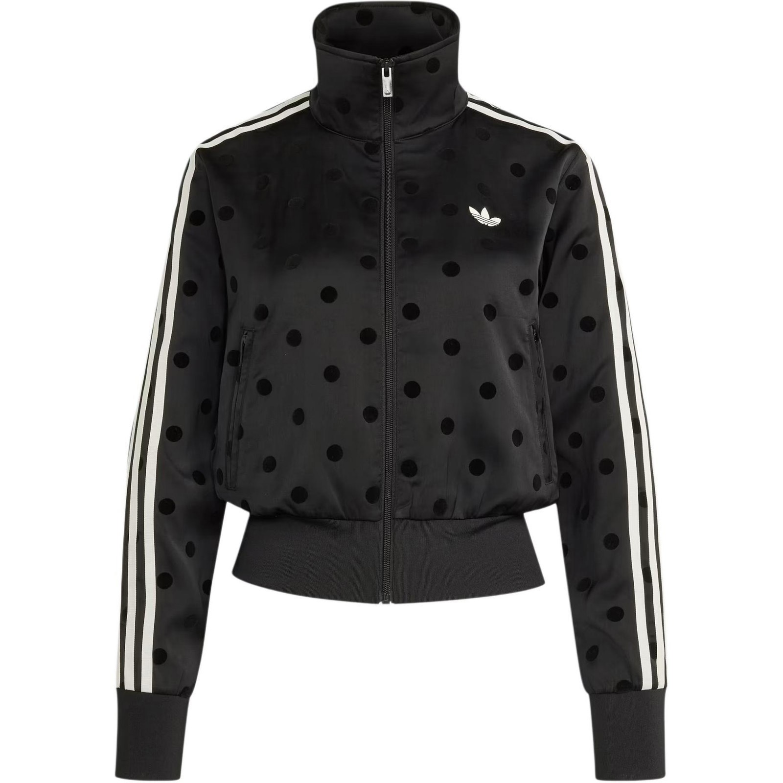 adidas Originals Satin Polka Dots TT Track Top Black KV1166 Womens Asian