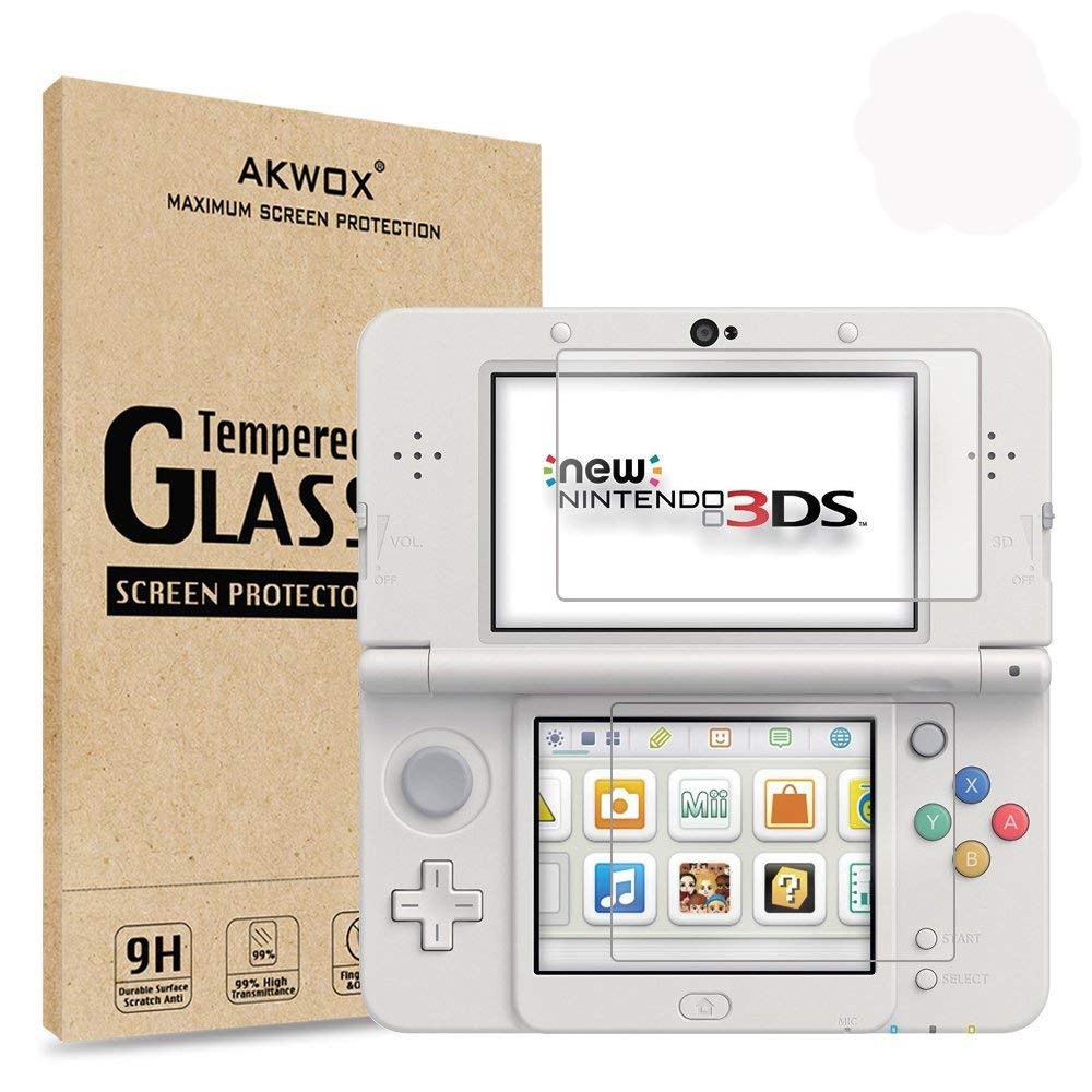AKWOX [2-Pack] for New 3DS Tempered Glass Top LCD Screen Protector with HD... 