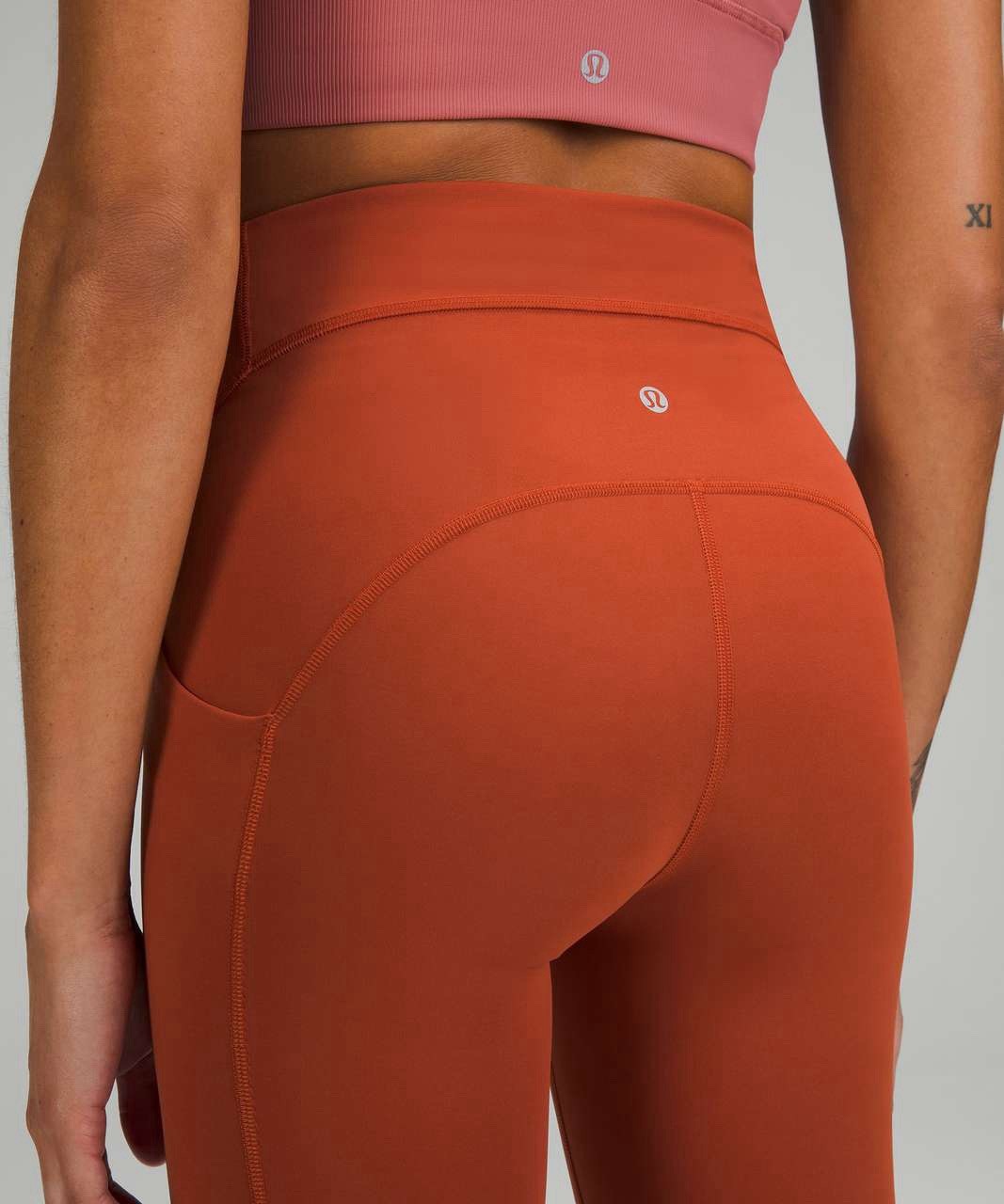 NWT Lululemon Power Thru High Rise Tight 25” Womens Aztec Brick Leggings Size 2 NWT Lululemon Power Thru High Rise Tight 25” Womens Aztec Brick Leggings Size 2