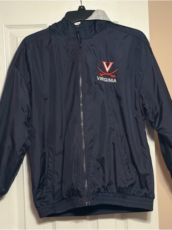 Charles River Apparel Navy Windbreaker with University of Virginia Logo - Boys L Charles River Apparel Navy Windbreaker with University of Virginia Logo - Boys L