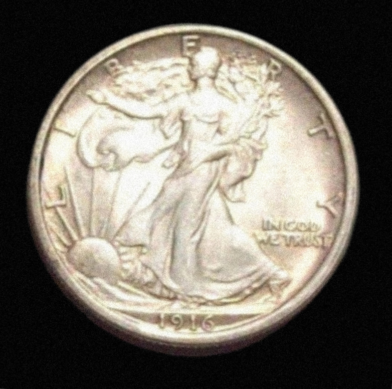 1916-P Liberty Half Dol. As shown in the figure, Very Fine Condition